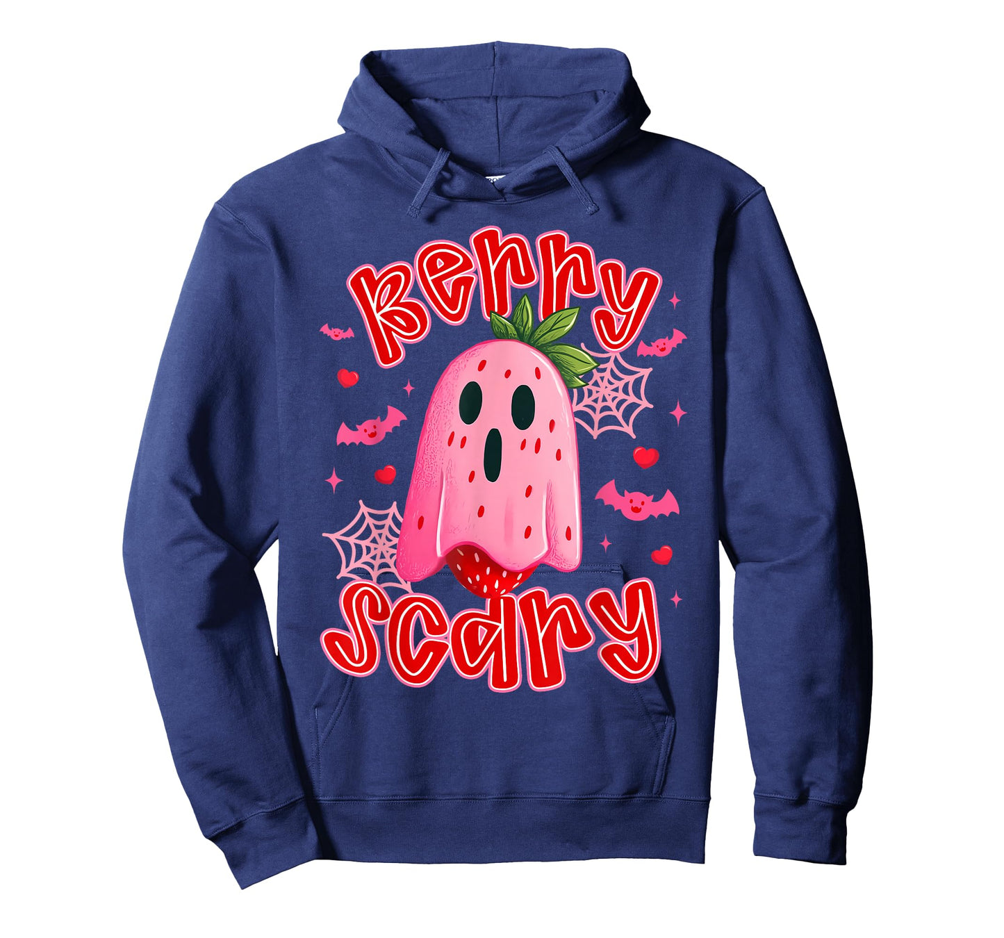 Berry Scary Cute Halloween Strawberry Ghost Cartoon Funny T-Shirt