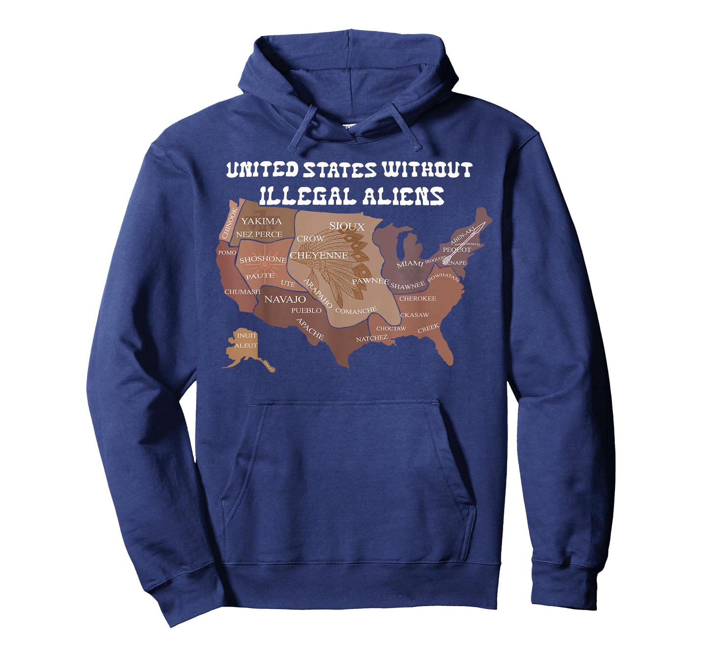 United States Without Illegal Aliens USA Map Funny Quotes T-Shirt