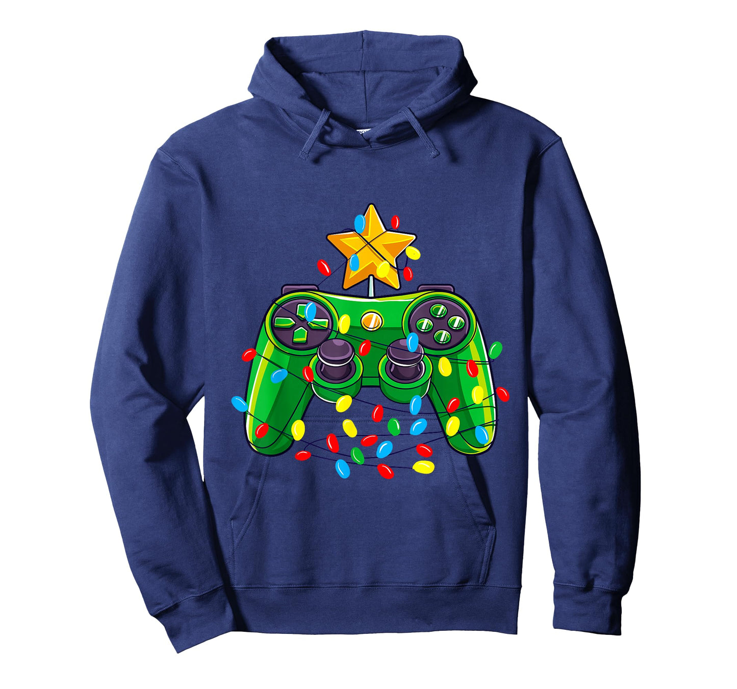 Video Game Controller Christmas Tree Lights Gamer Boys Kids T-Shirt