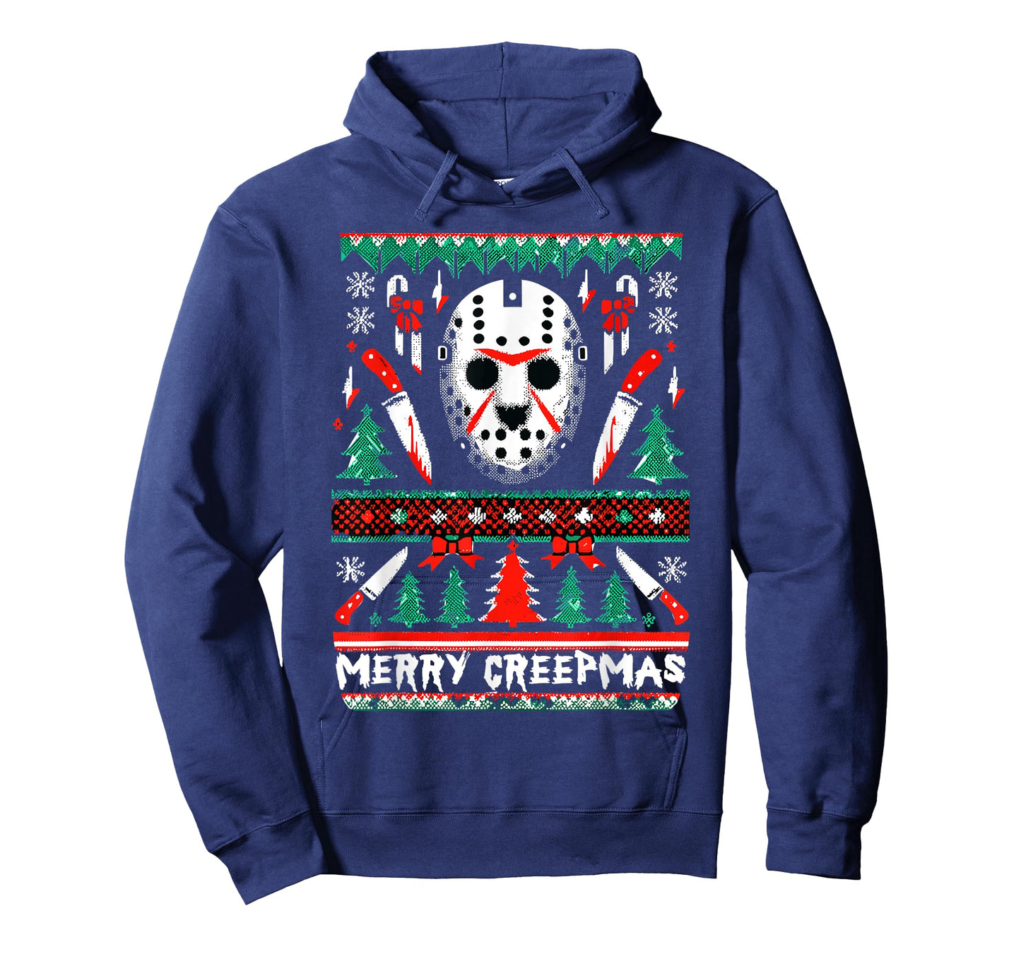 Merry Creepmas Festive Slasher Ugly Christmas T-Shirt