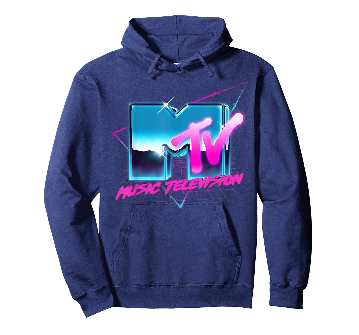 Mademark x MTV - Rad 80's MTV Logo Chrome Effect RetroWave Eighties MTV T-Shirt