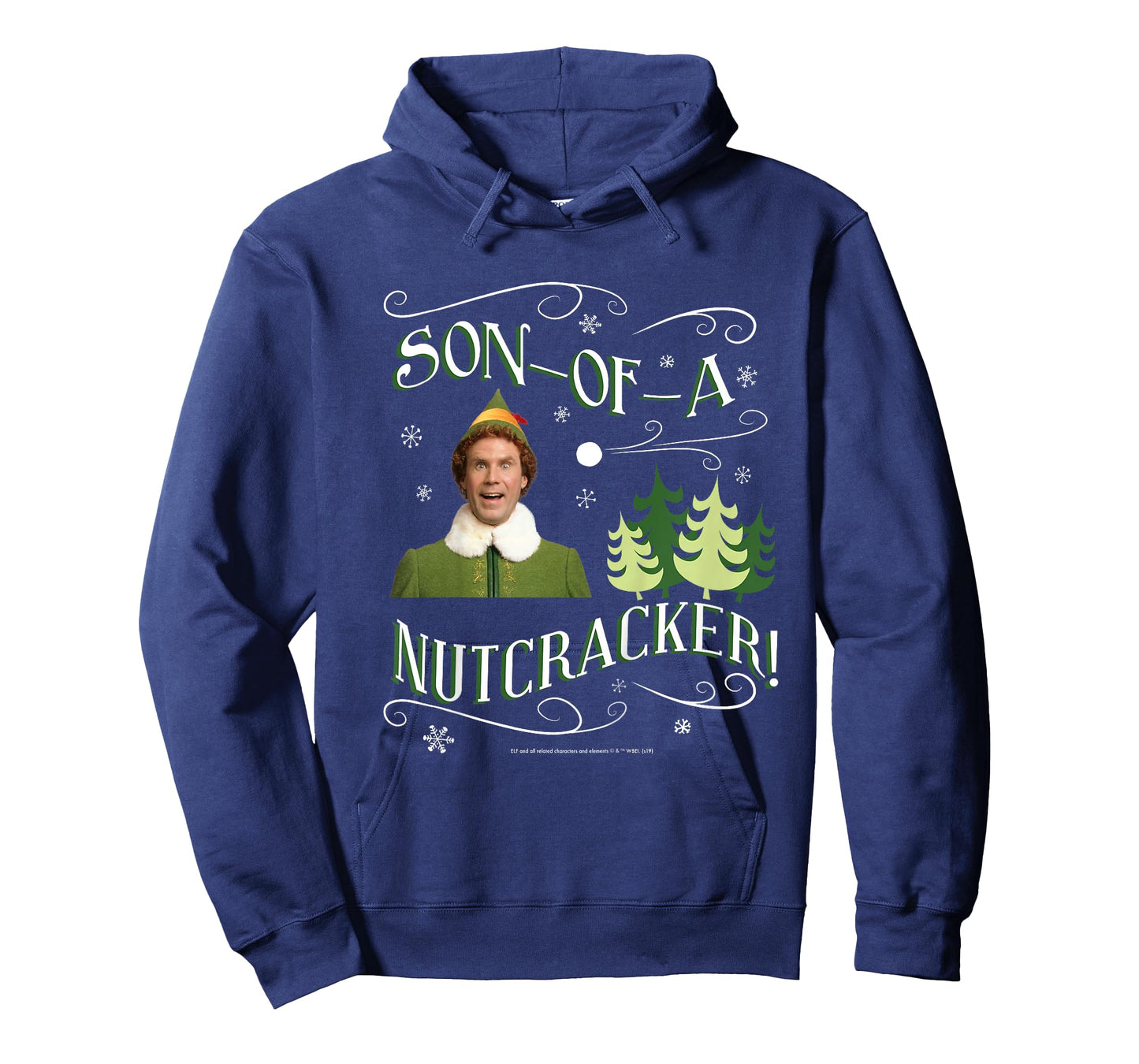 Kids Elf Buddy Son-of-A-Nutcracker Tree Text Poster T-Shirt