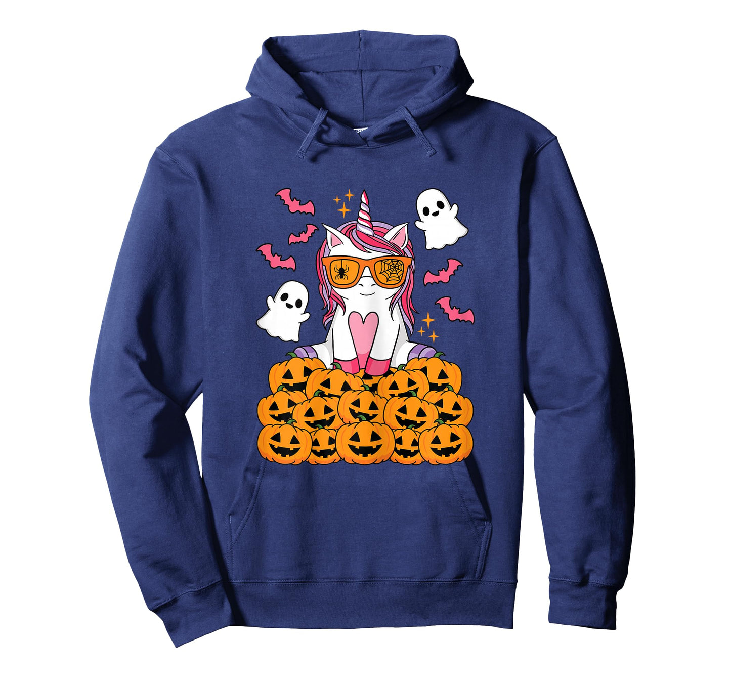 Cute Halloween Unicorn Pumpkin Ghost Women Girls Kids T-Shirt