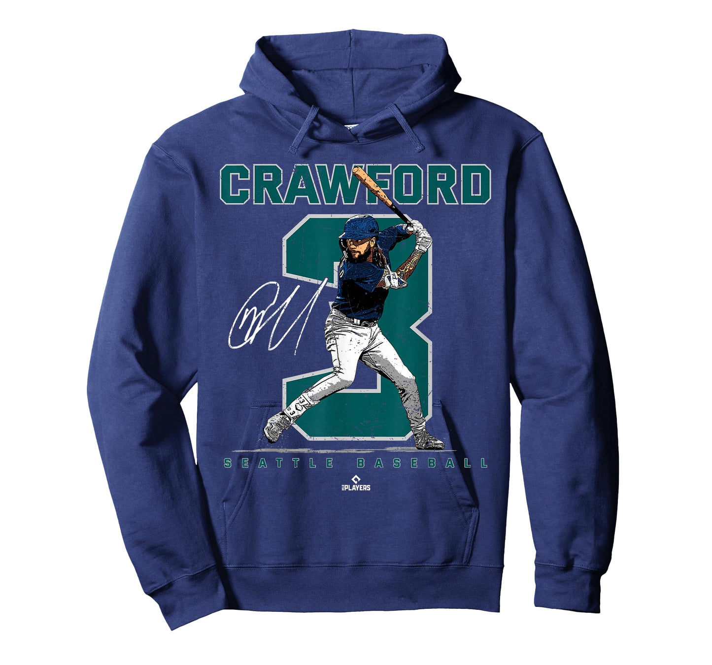 Number and Portrait JP Crawford Seattle MLBPA T-Shirt
