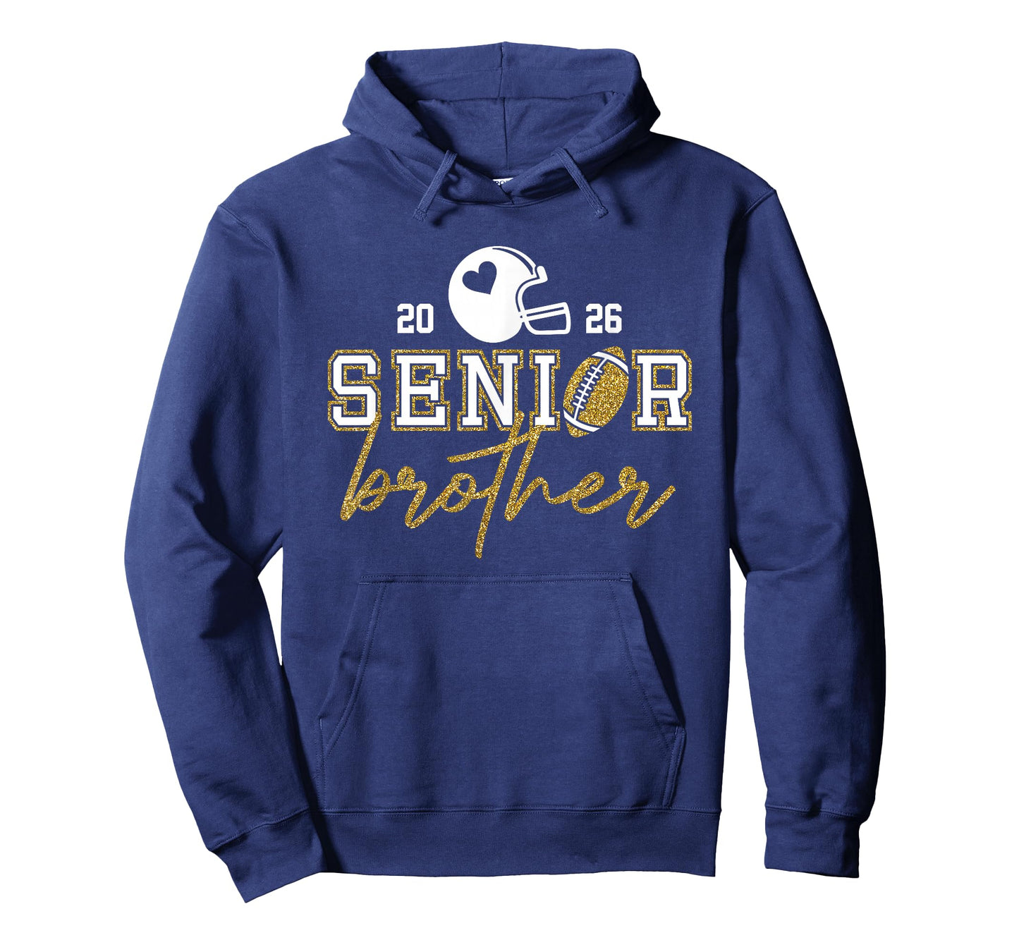 Senior Brother Graduation Football Class of 2026 Family T-Shirt