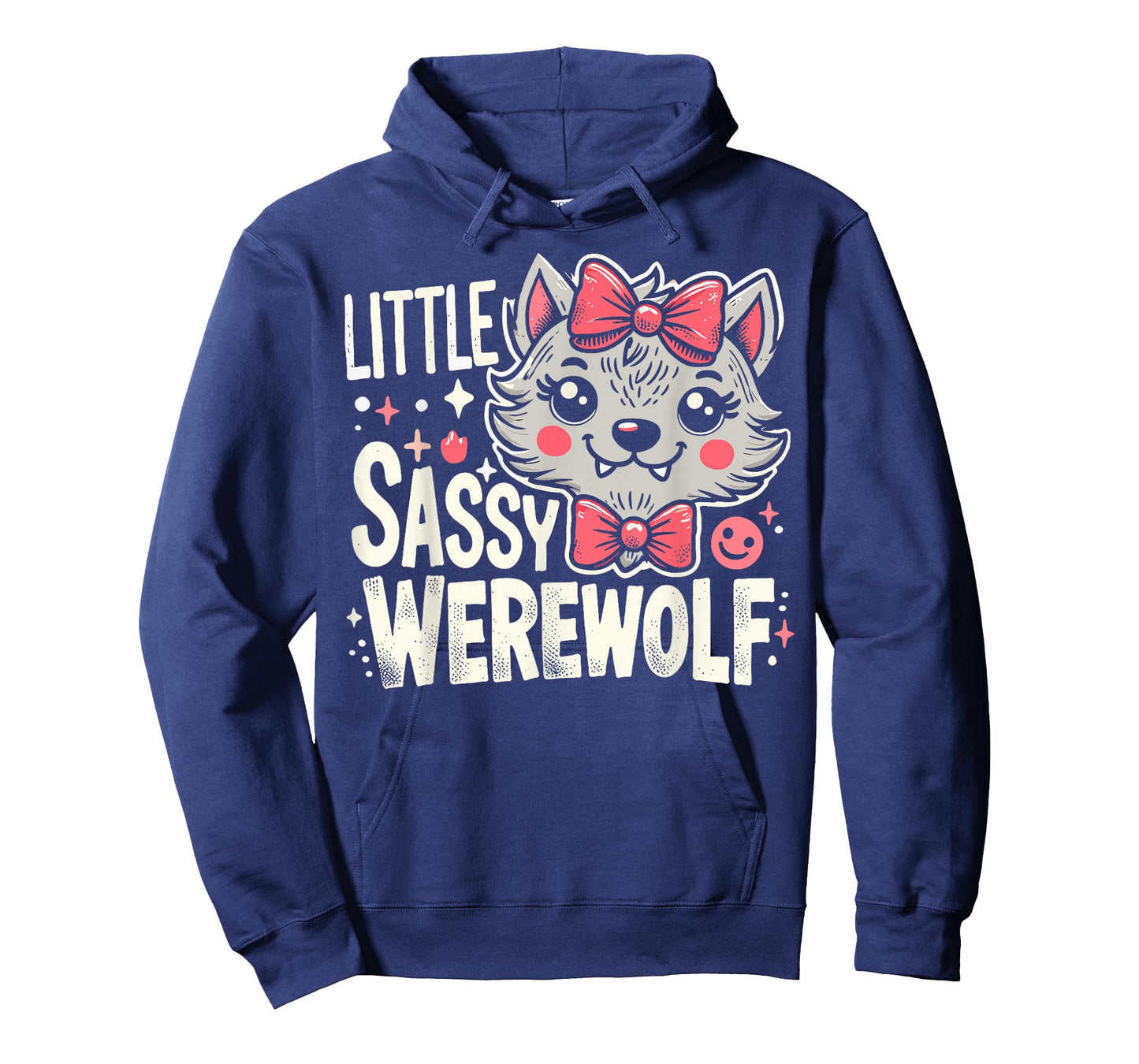 Kids Little Sassy Werewolf Halloween Costume For Girls Women T-Shirt