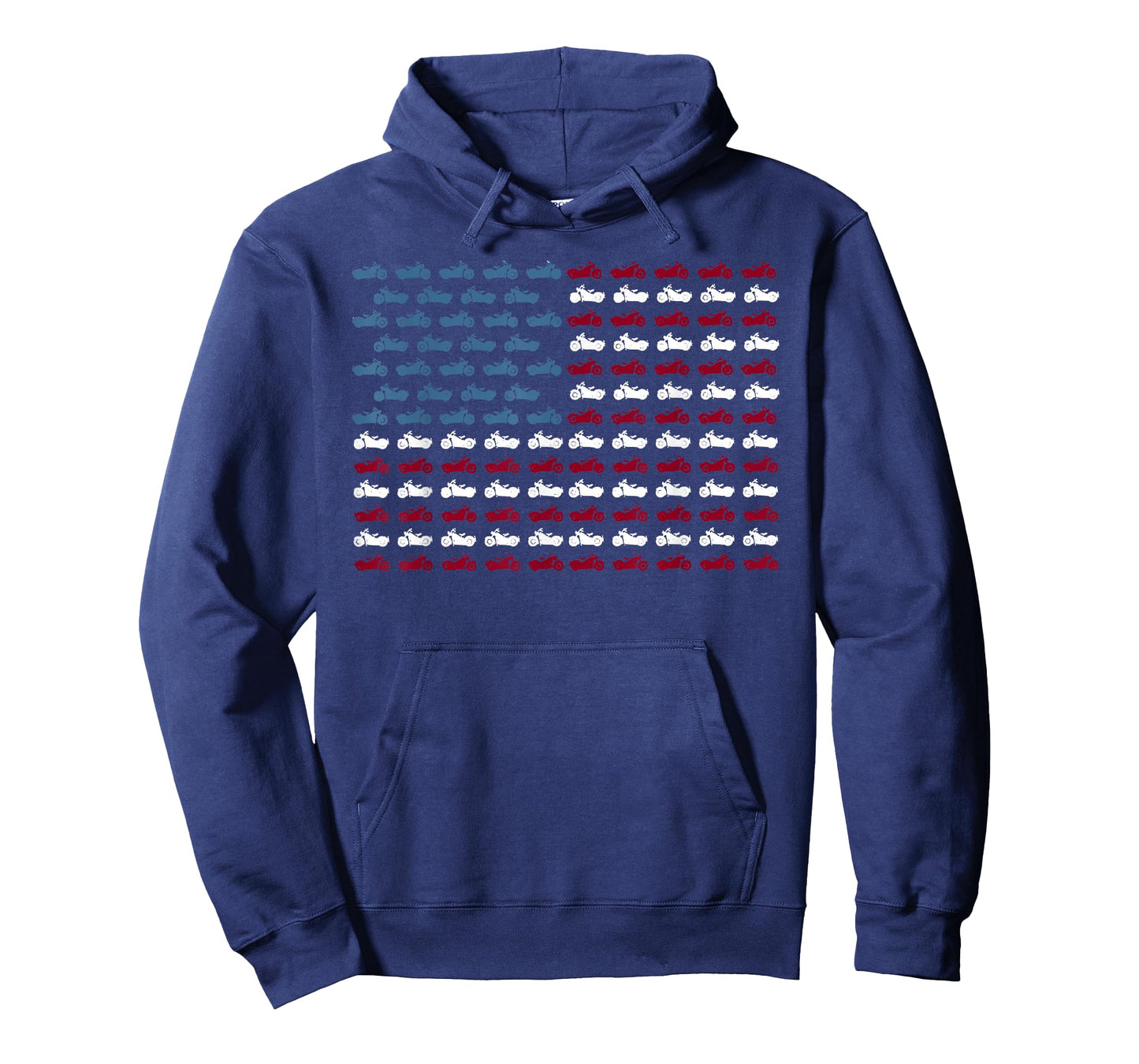 Vintage American Flag Made of Motorcycle Funny 4th of July T-Shirt