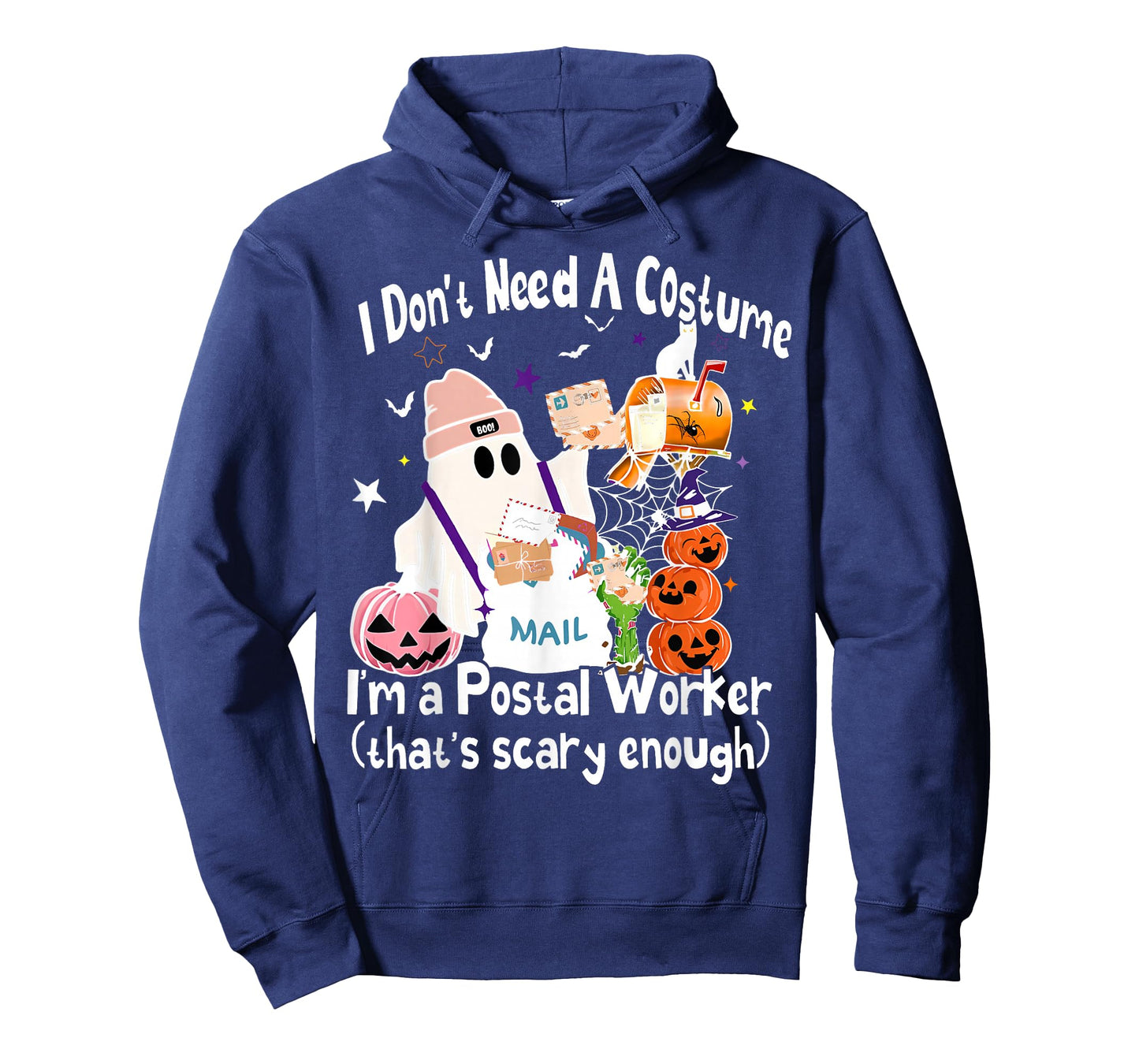 I Don't Need A Costume I'm A Postal Worker Ghost Halloween T-Shirt