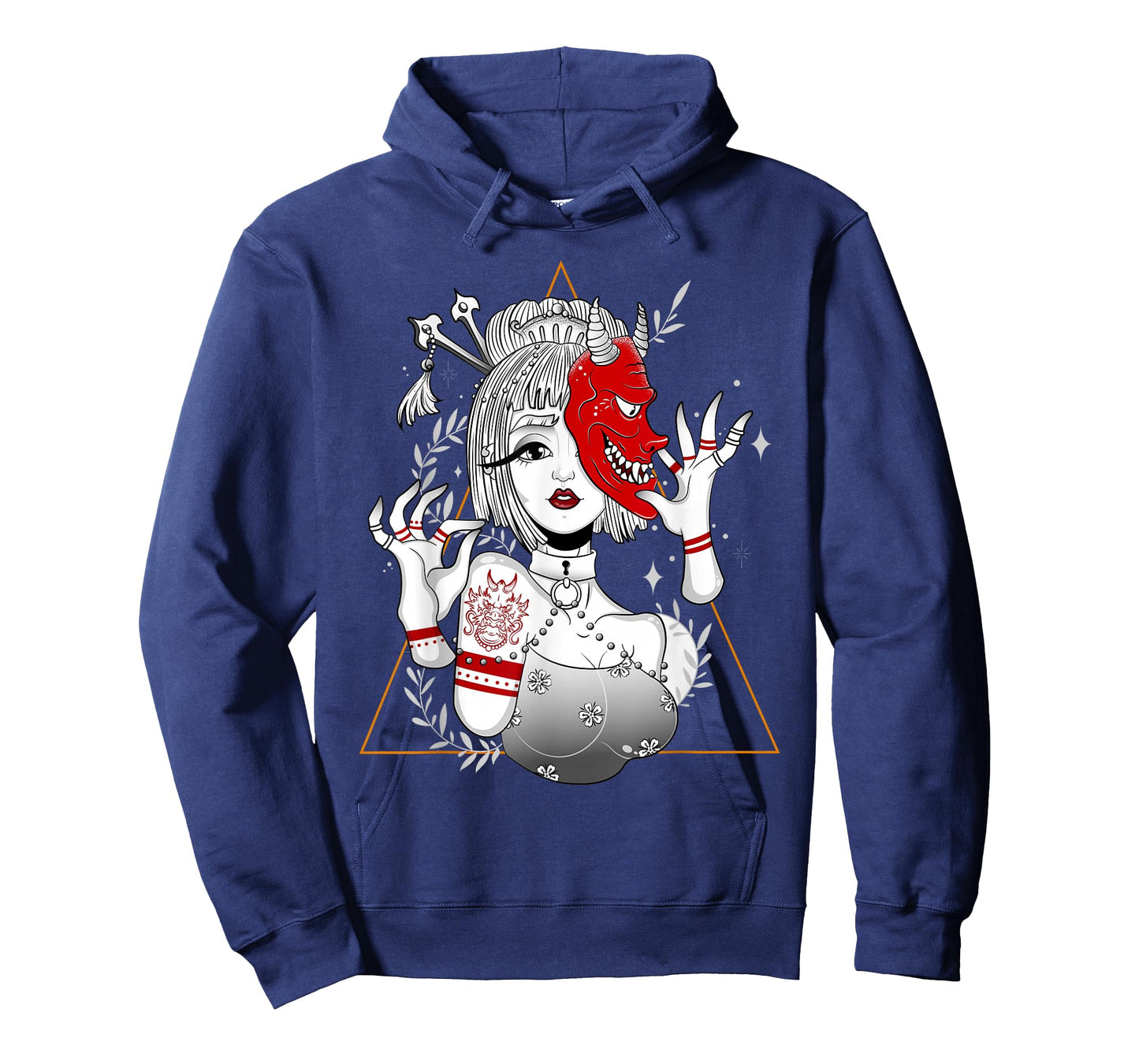 Japanese Demon Culture Samurai Geisha Girl Hannya Gift Tee T-Shirt