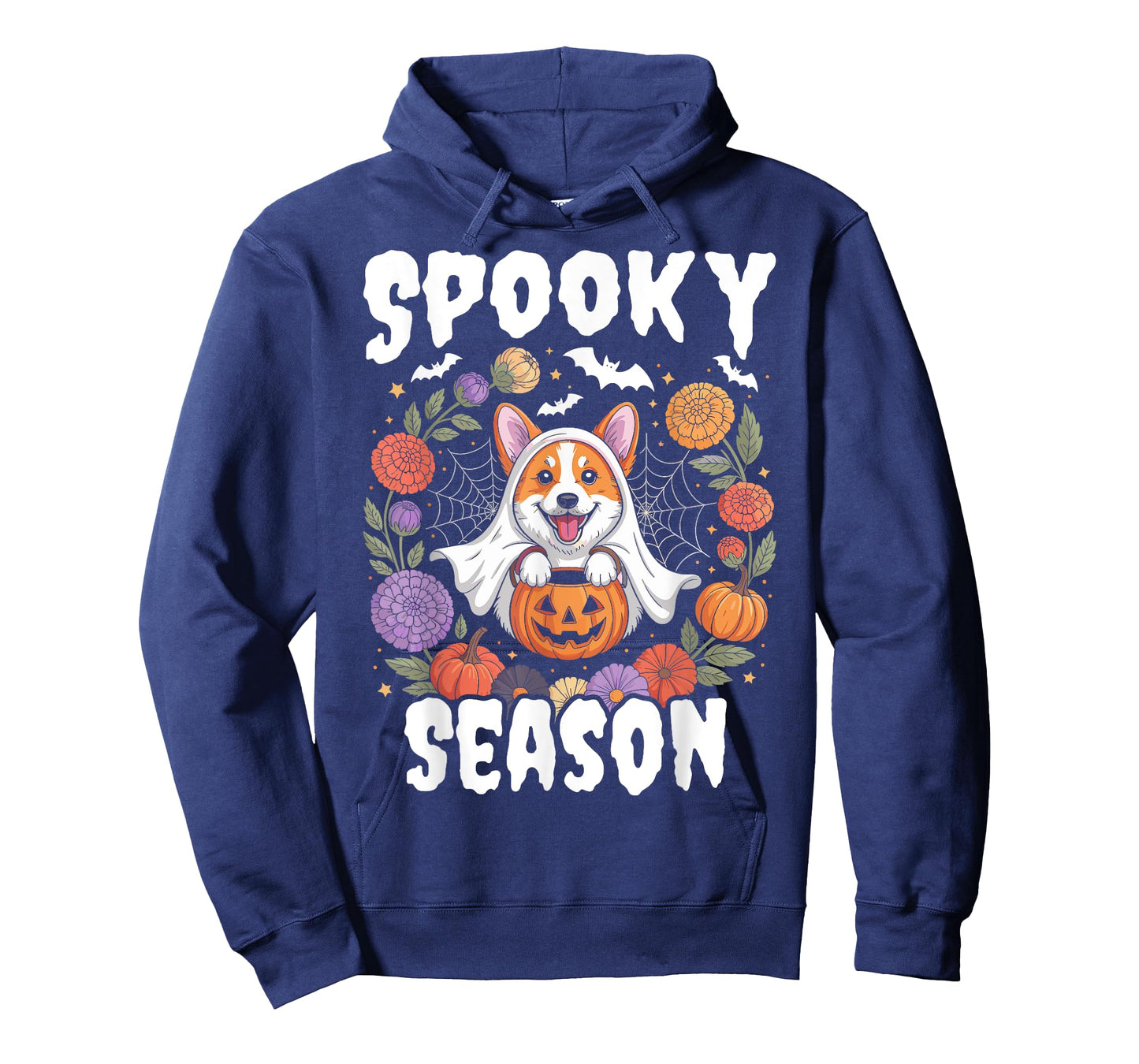 Spooky Season Corgi Dog Ghost Pumpkin Halloween T-Shirt