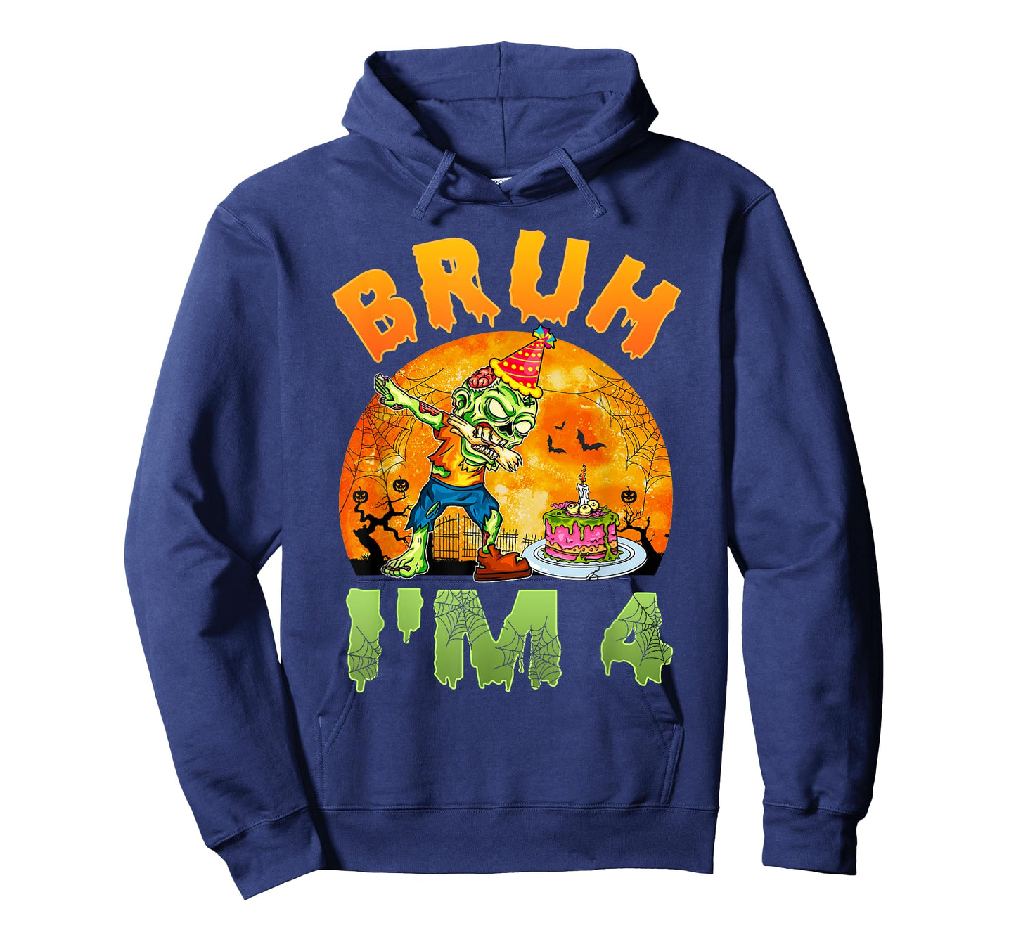 Bruh I'm 4 Years Old Boy It's My 4th Birthday Zombie Lover T-Shirt