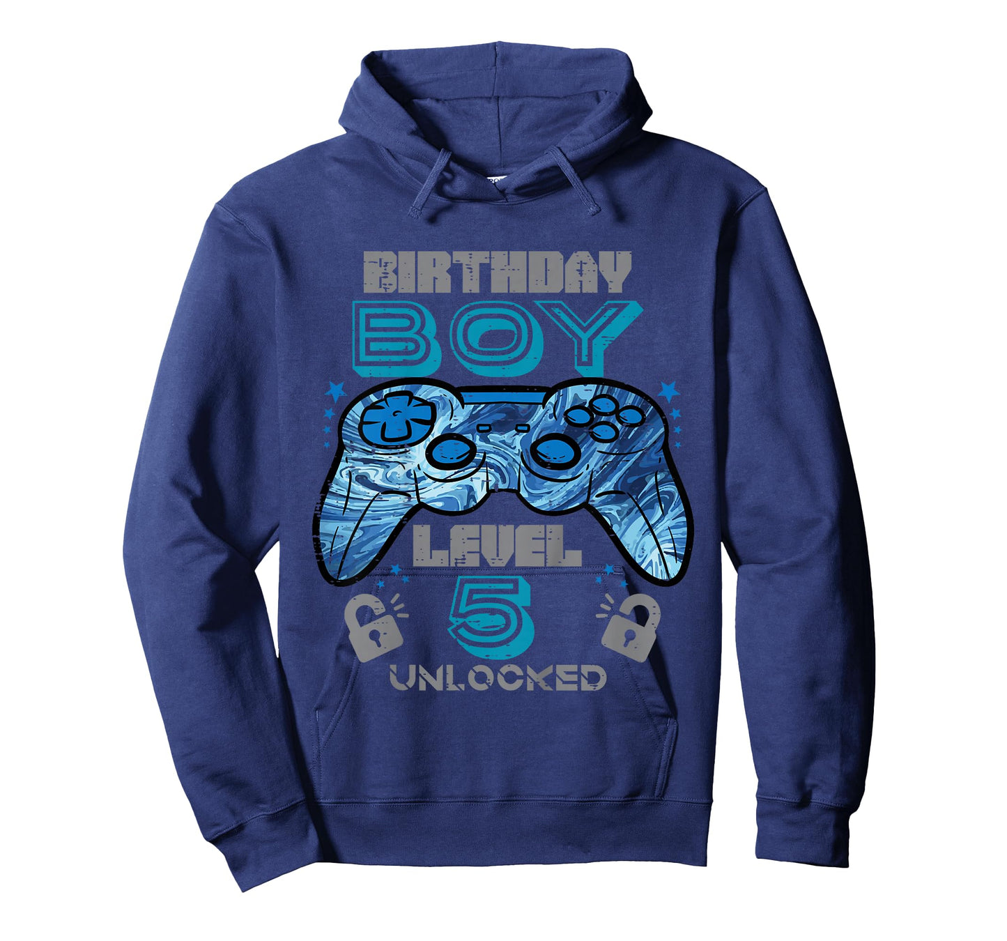 Kids 5th Birthday Gamer Level 5 Unlocked Video Gaming Bday Boys T-Shirt