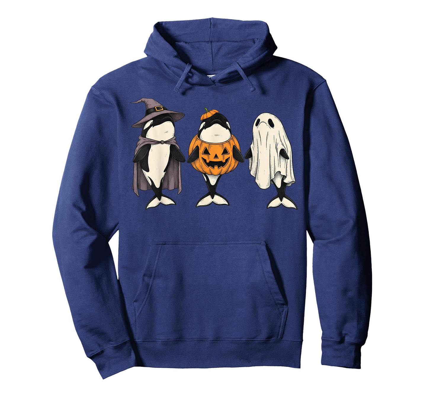Spooky Ghost Orca Whale Lover Pumpkin Halloween T-Shirt