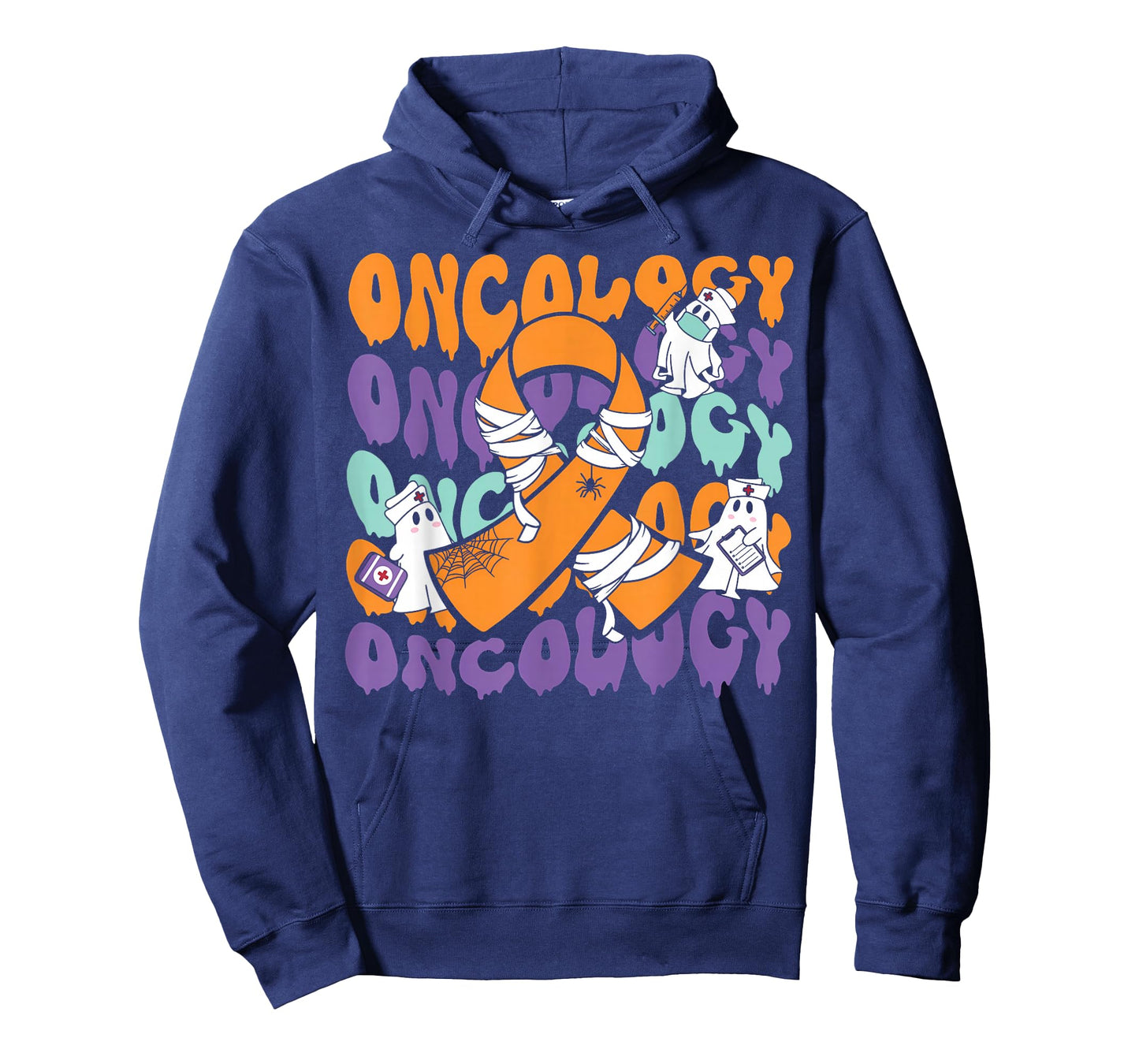 Oncology Nurse Halloween Ribbon Heme Onc RN Cancer Awareness T-Shirt