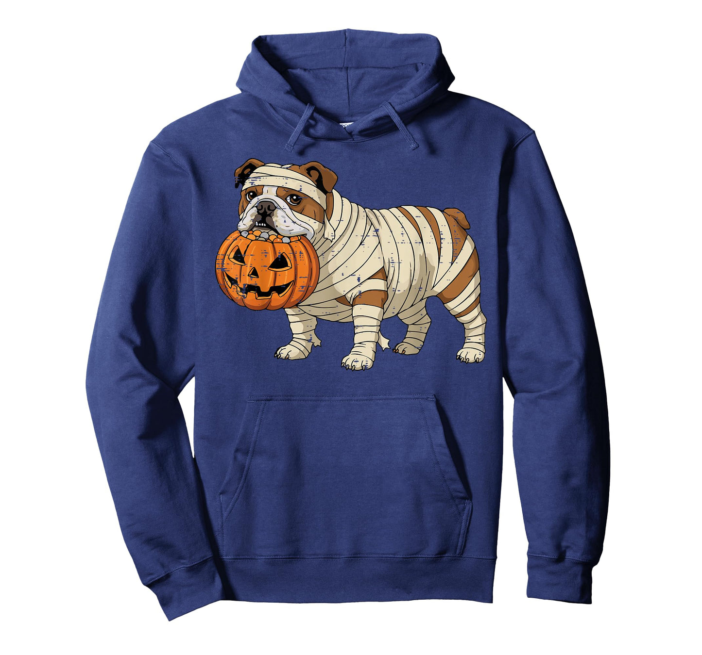 Halloween Dog English Bulldog Mummy Costume Men Women Kids T-Shirt