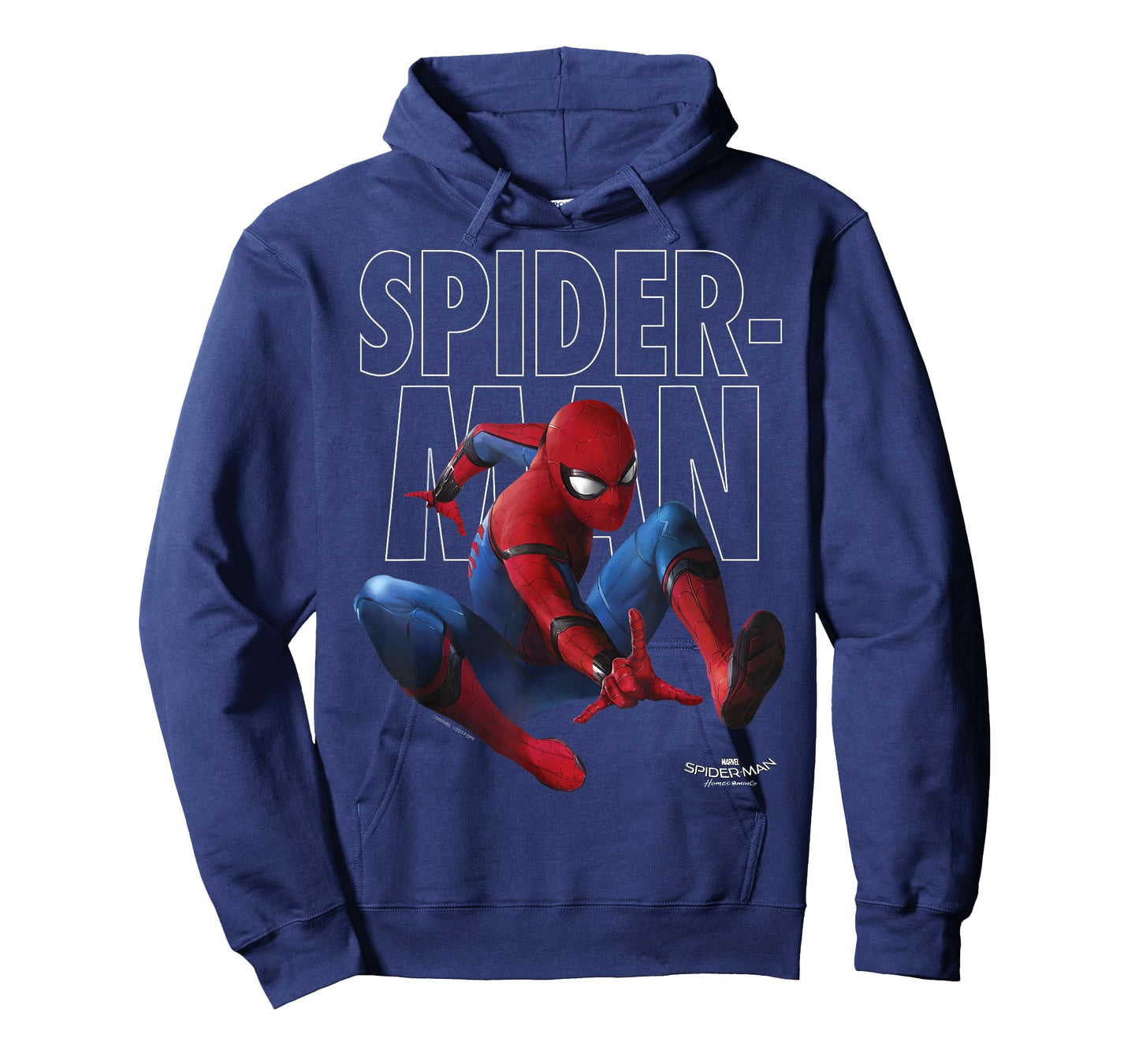 Marvel Spider-Man Homecoming Outlined Epic Jump Pose T-Shirt Small