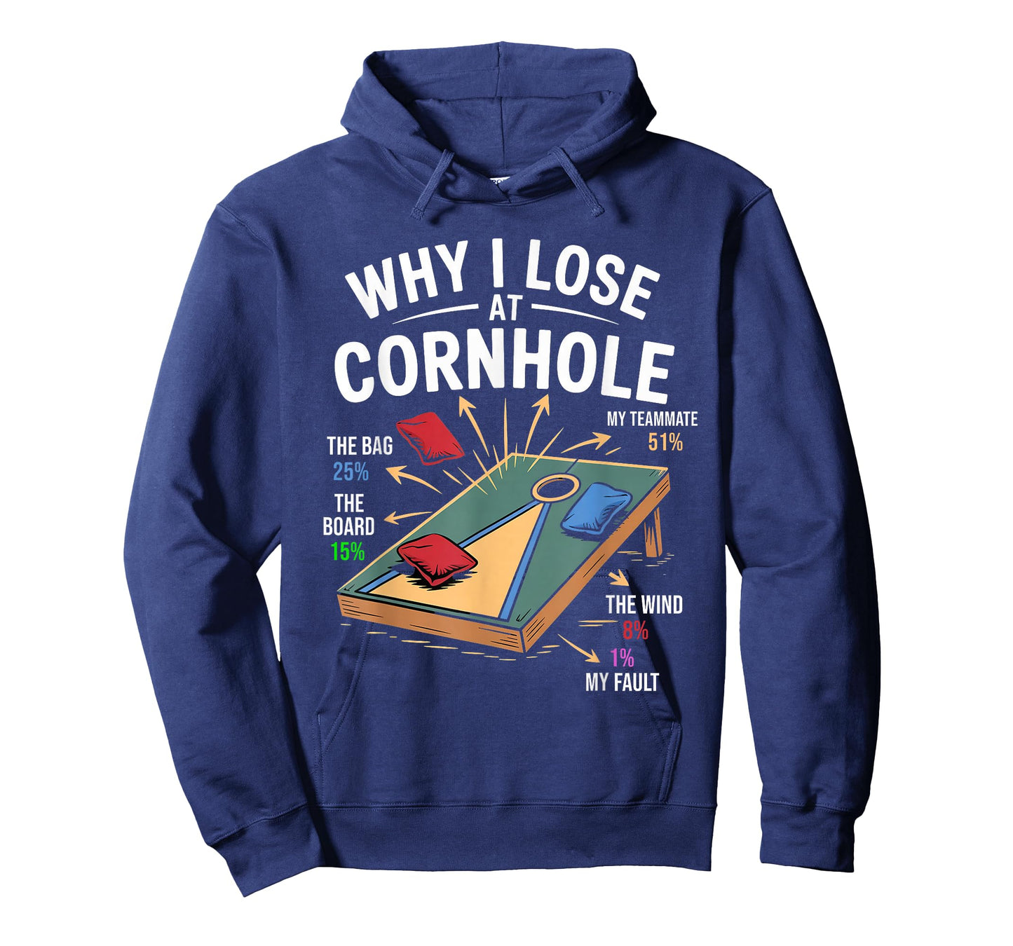 Why I Lose At Cornhole Funny Cornhole Player Graphic T-Shirt