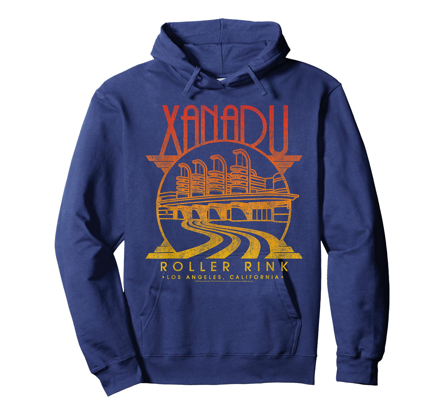 Olivia Newton-John Xanadu Roller Rink Distressed Fade Logo T-Shirt