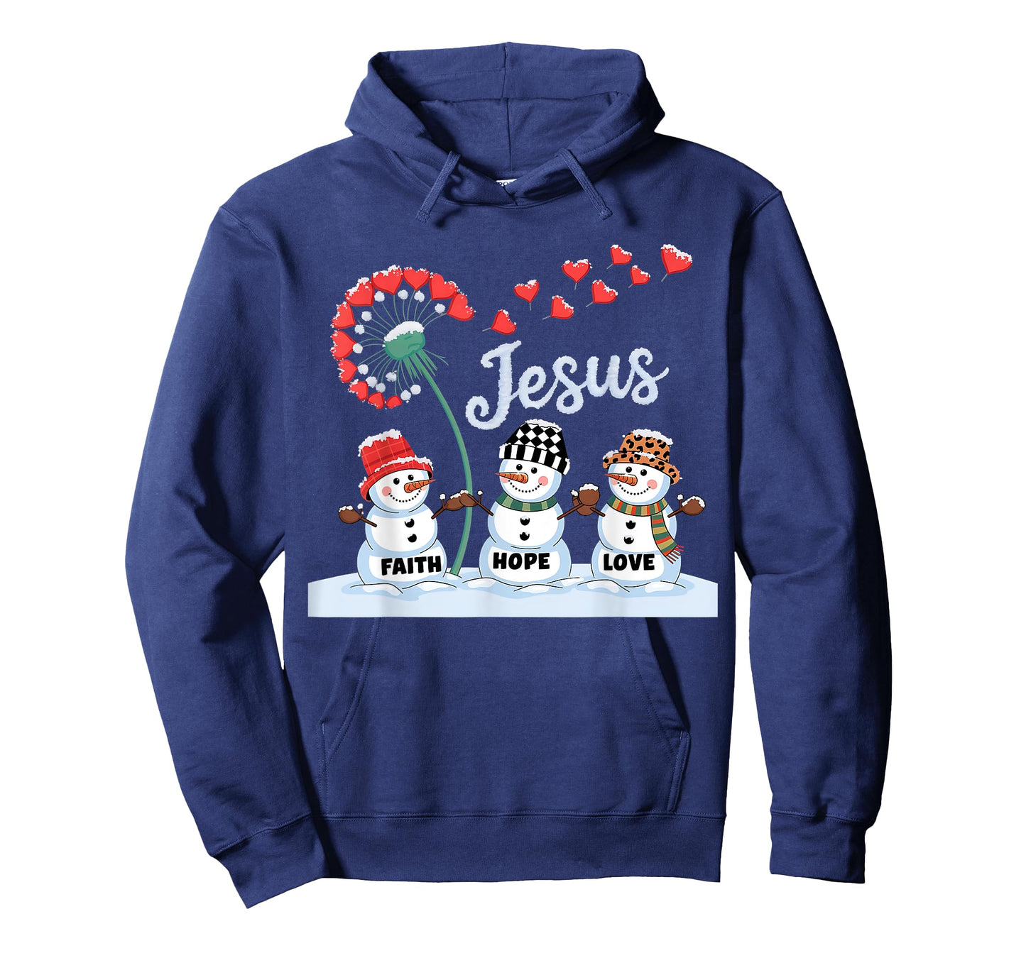 Jesus Faith Hope Love Snowman Plaid Leopard Christmas Women T-Shirt