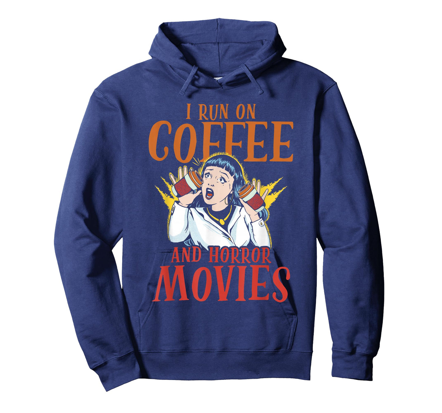 I Run On Coffee And Horror Movies Scary Films Horror Movie T-Shirt
