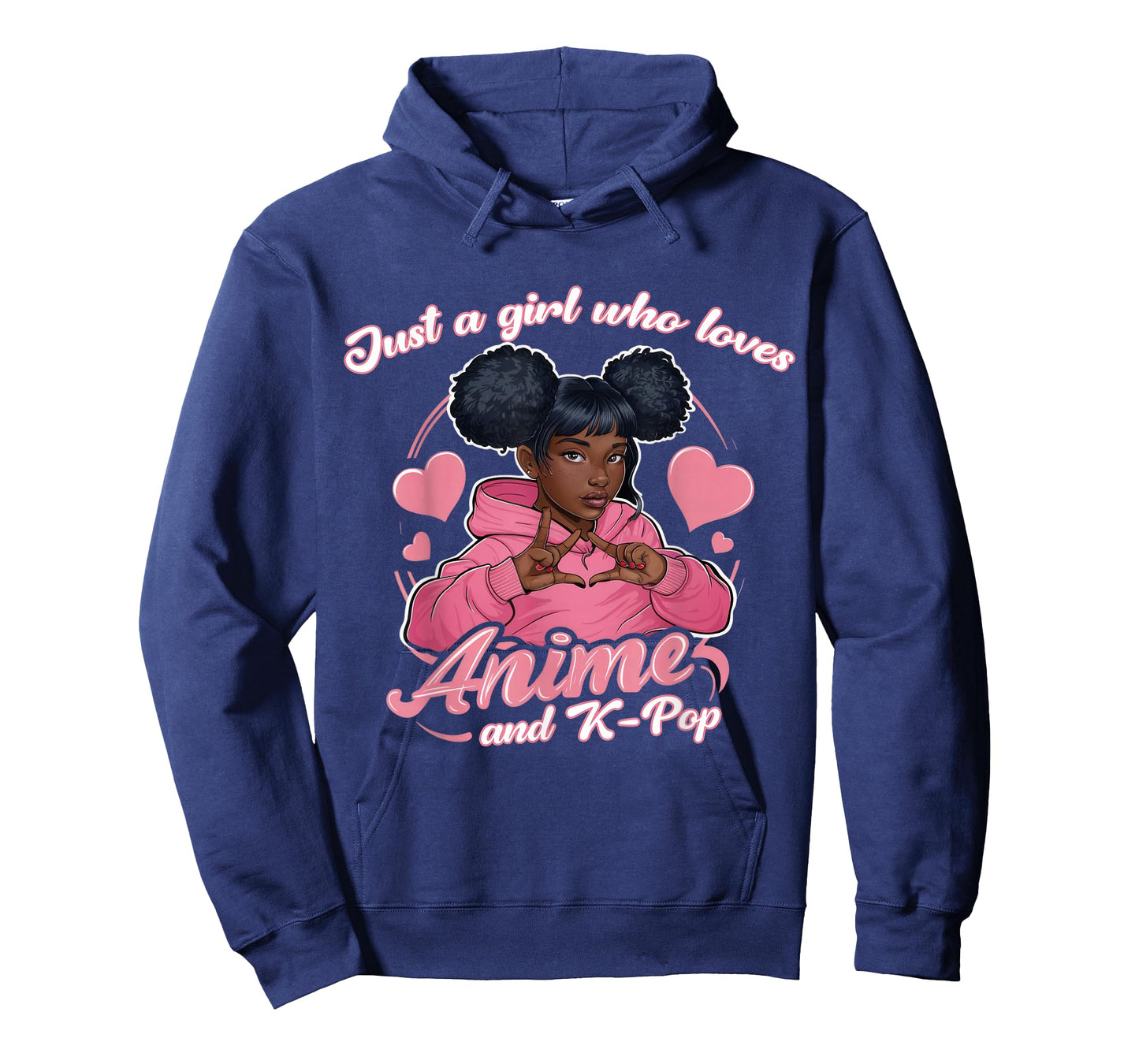Just A Girl Who Loves Anime And K-Pop African American Afro T-Shirt