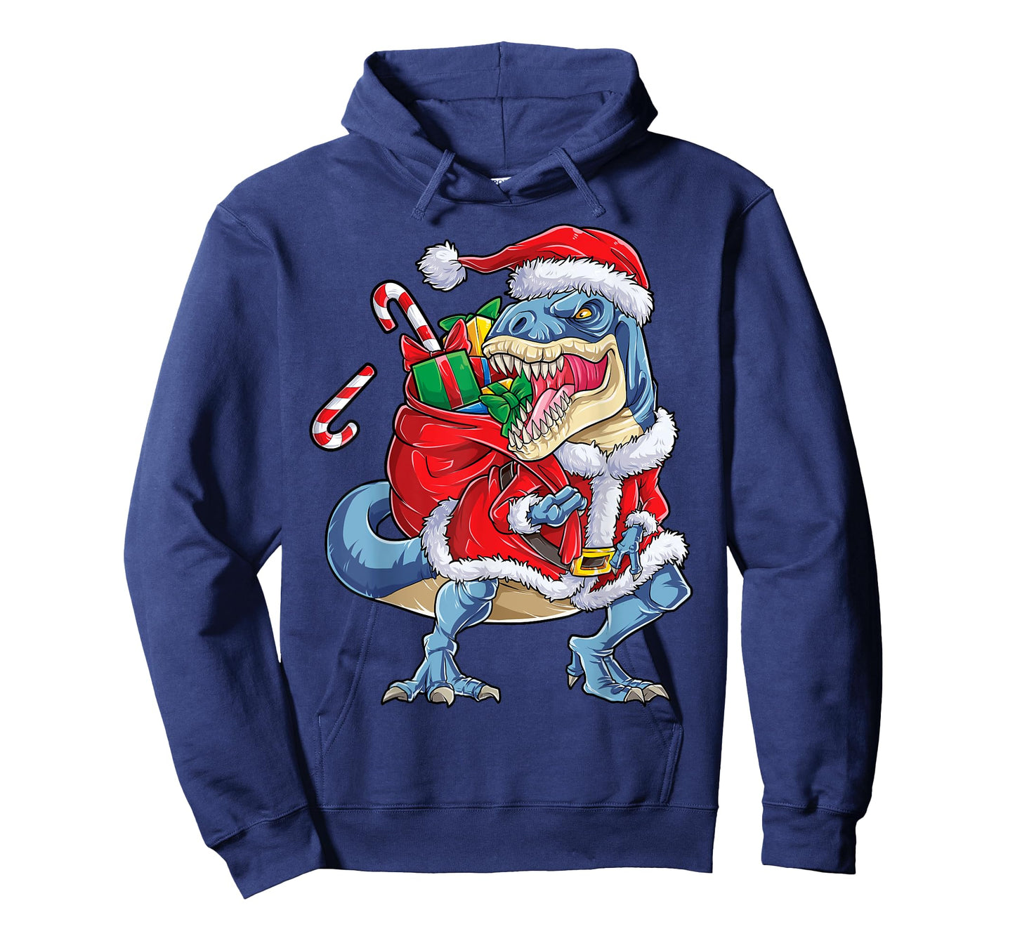 Dinosaur Christmas Santa Claus T-rex Boys Men Funny Xmas T-Shirt
