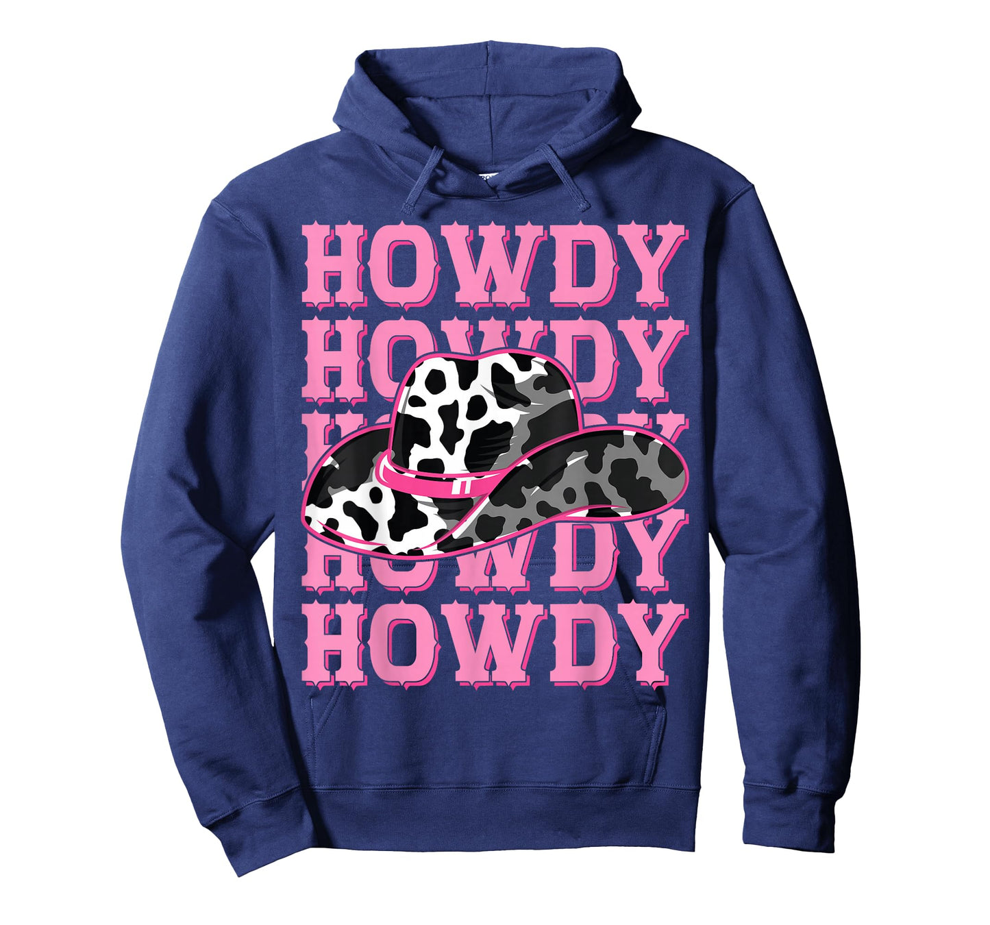 HOWDY - Country Southern Western Pink Texas Cow pattern T-Shirt