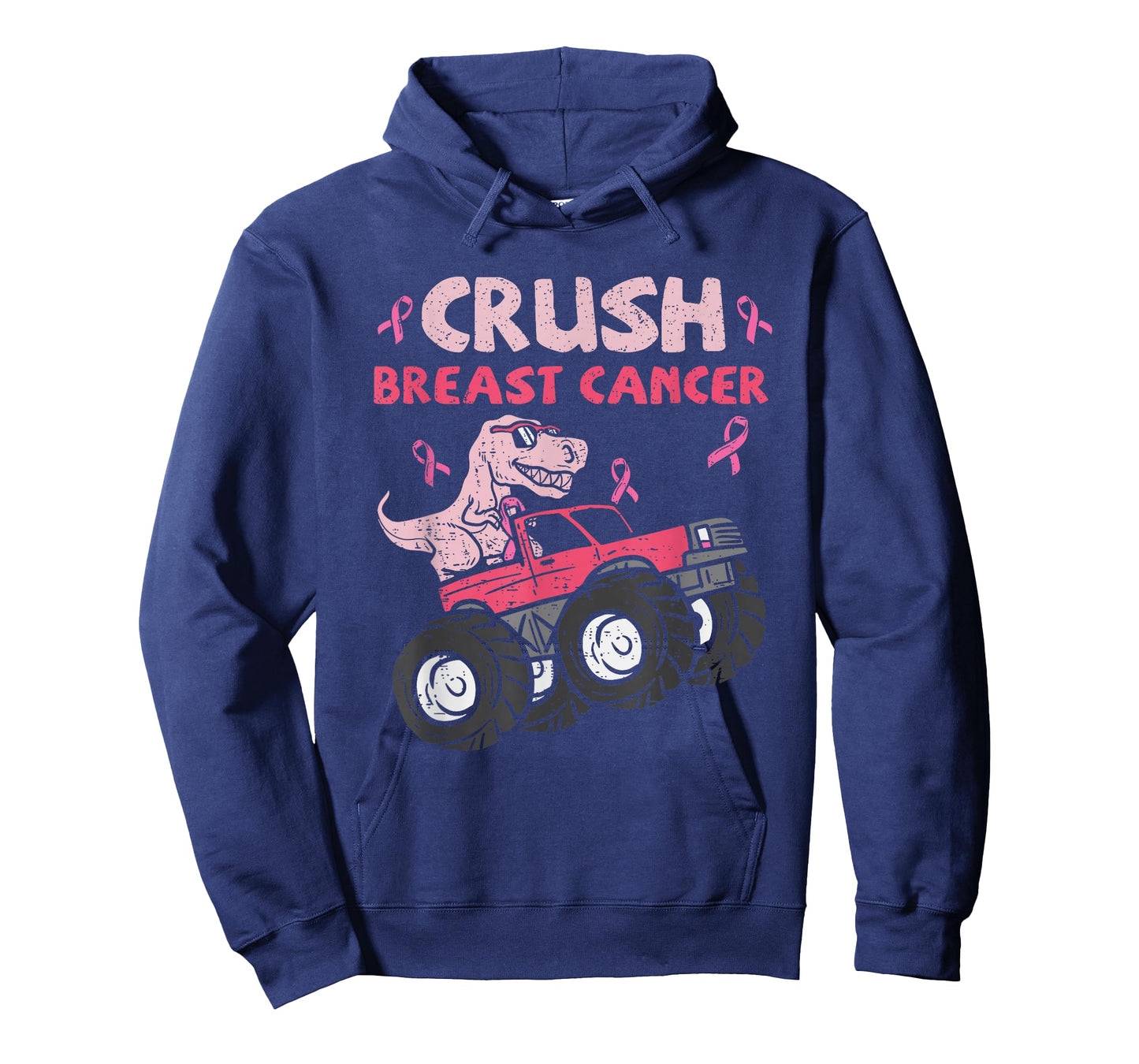 Crush Breast Cancer Awareness Monster Truck Pink Ribbon T-Shirt