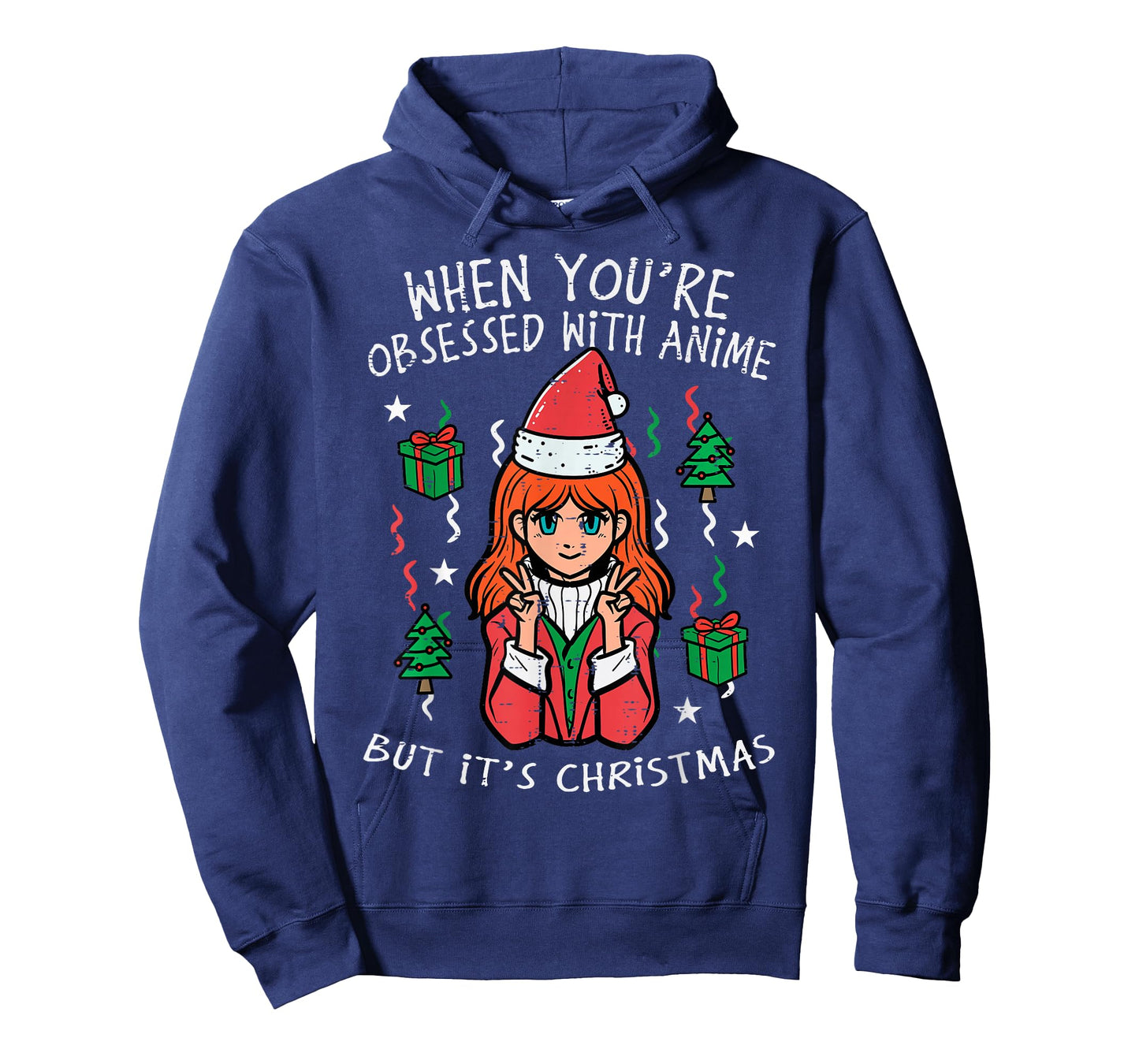 Obsessed With Anime But Christmas Xmas Women Girls Kids Men T-Shirt