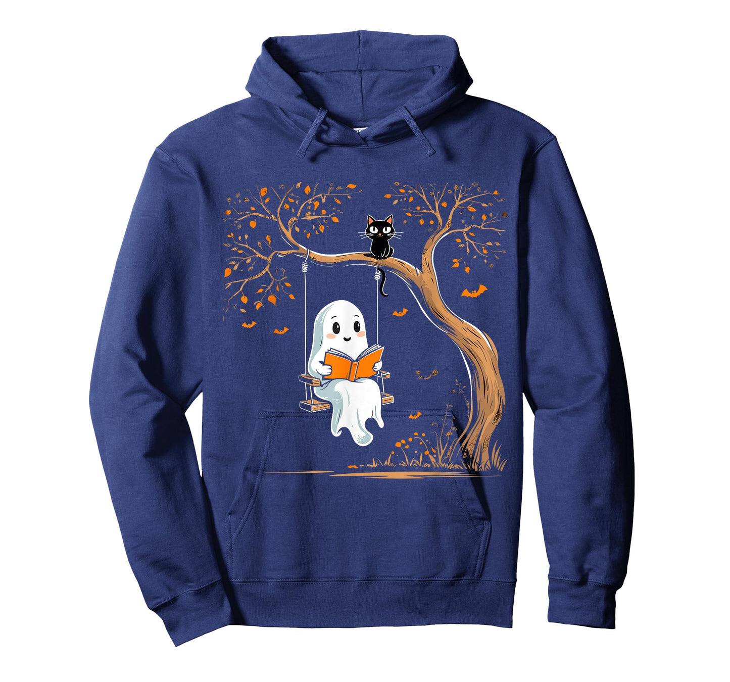 Vintage Ghost Swing Reading Book Swinging Halloween Costume T-Shirt