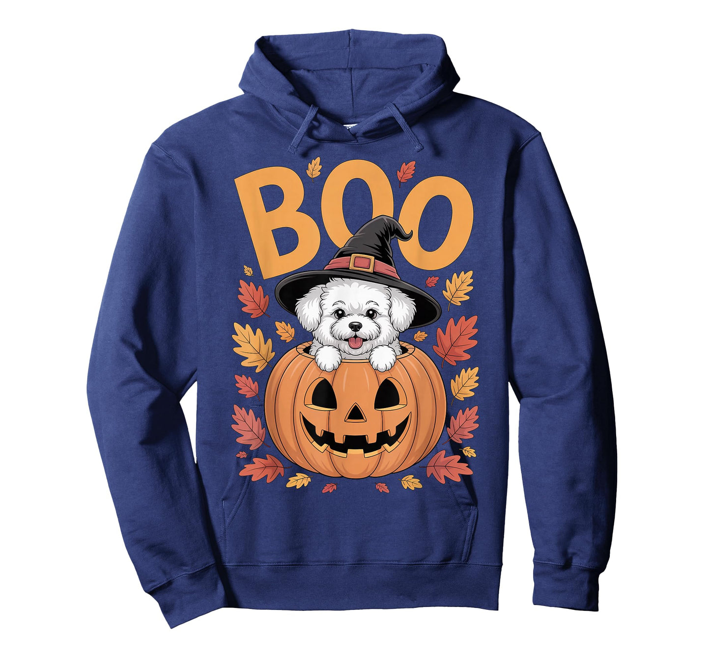 Bichon Costume on Pumpkin Halloween Bichon Frise T-Shirt