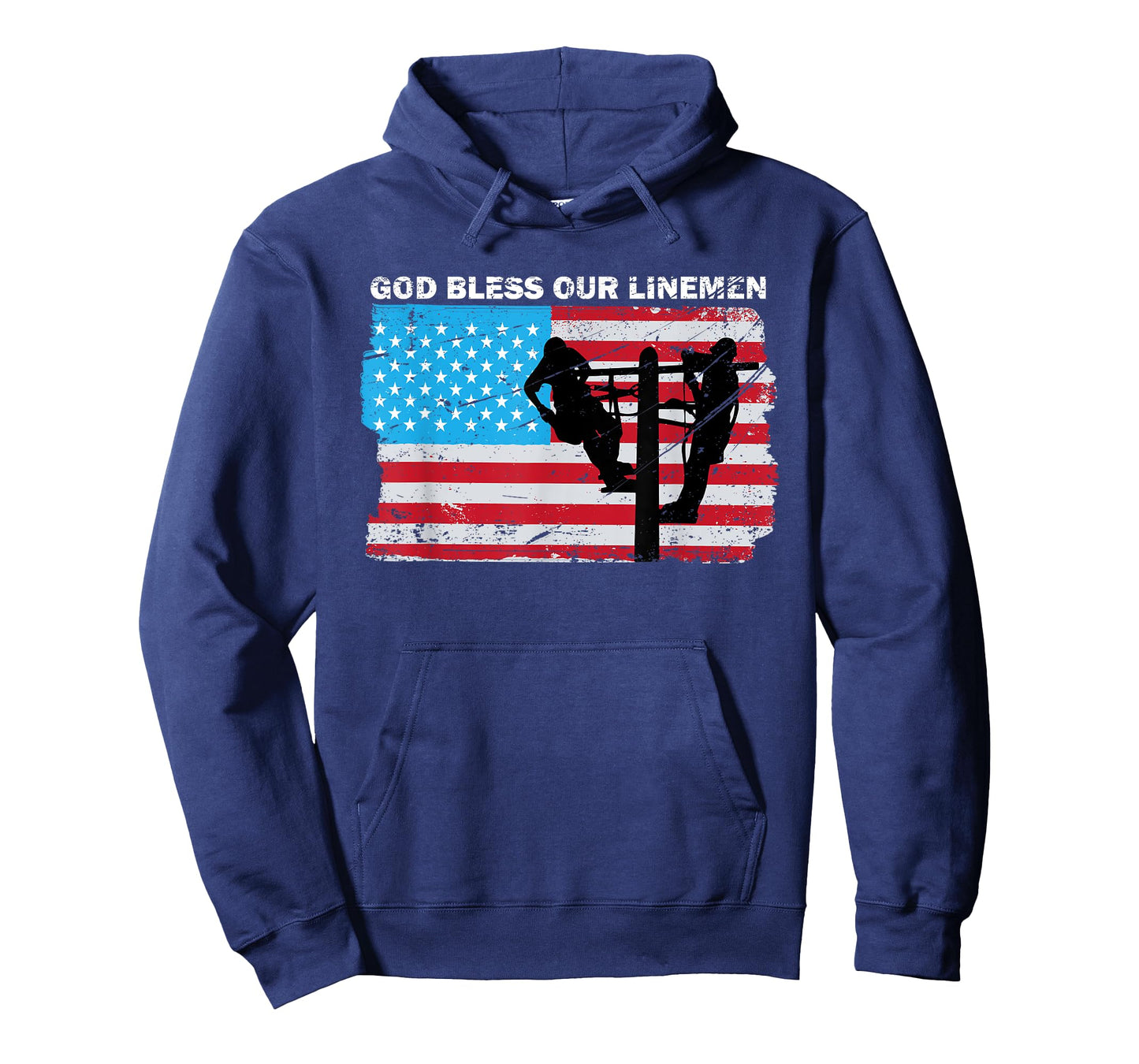 God Bless Our Linemen USA Flag Line Workers Pride Lineman T-Shirt