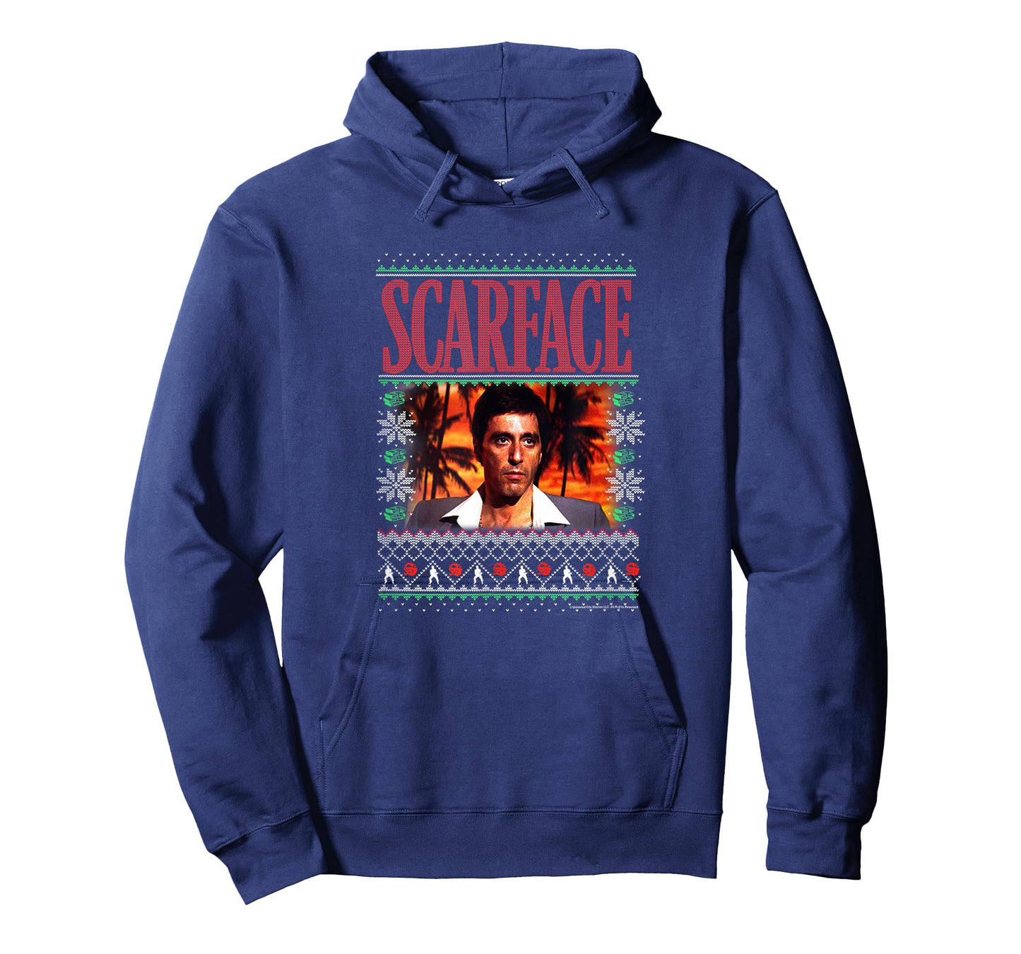 Scarface Christmas Style Knit Design T-Shirt
