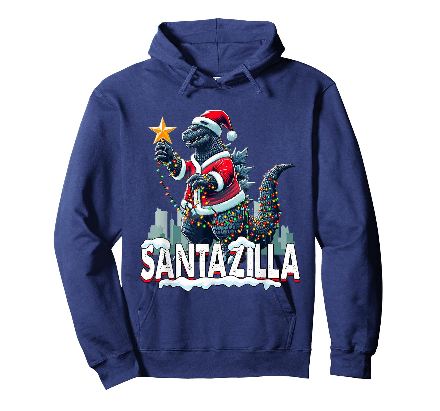 Kaiju Christmas Santazilla Japanese Monster Dinosaur Boys T-Shirt
