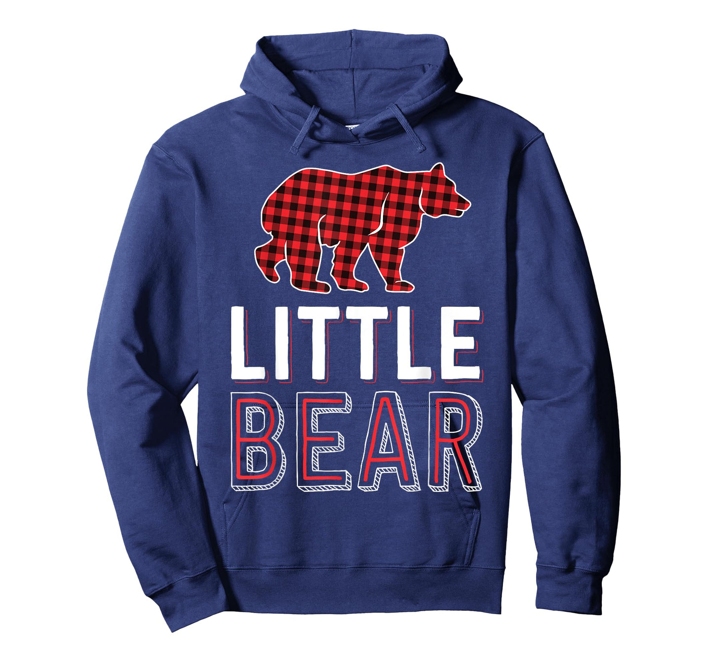 Little Bear Kid Red Buffalo Plaid Matching Family Christmas T-Shirt