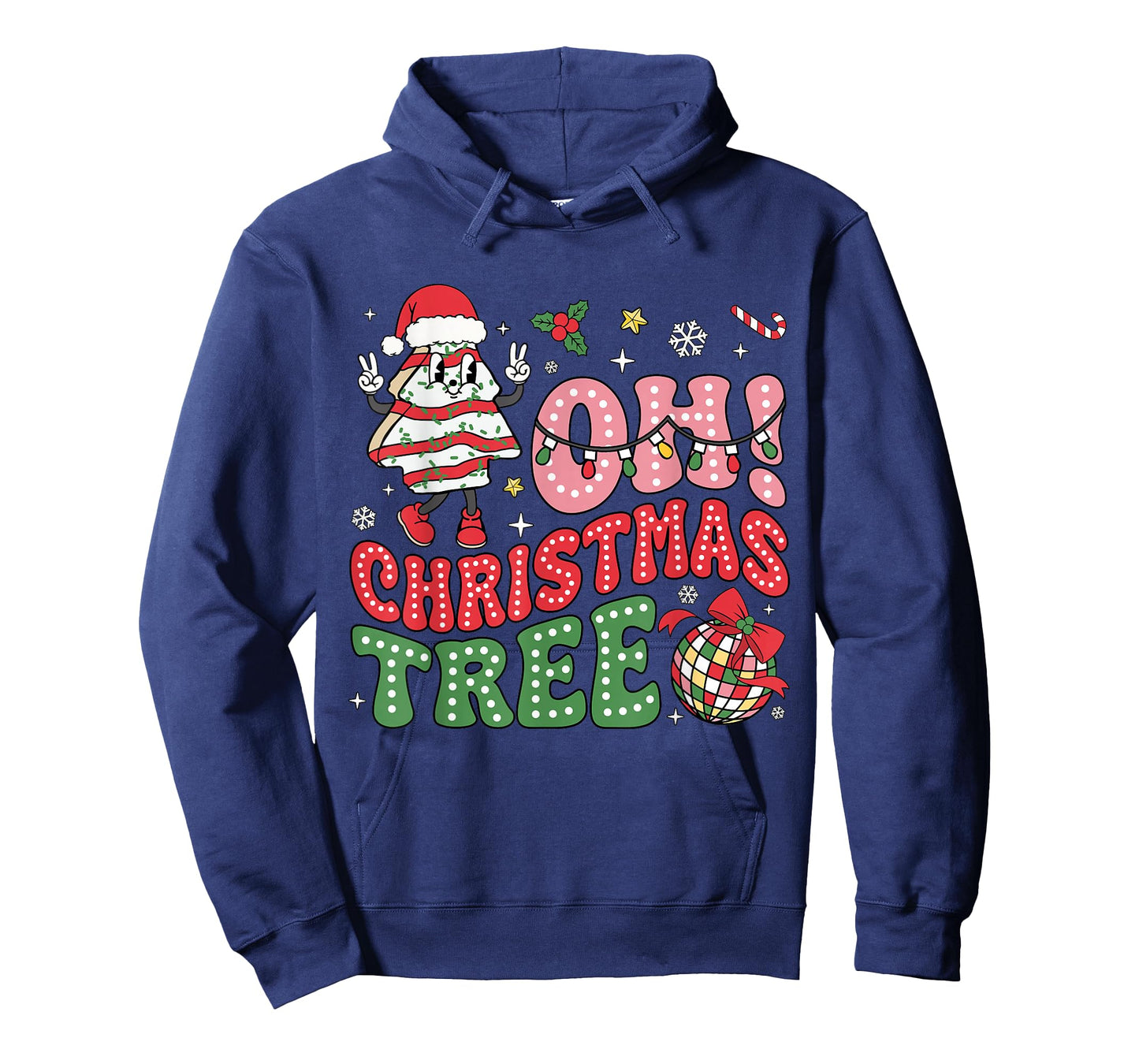 Groovy Oh Christmas Tree Cakes Funny Xmas Cake Lovers Women T-Shirt