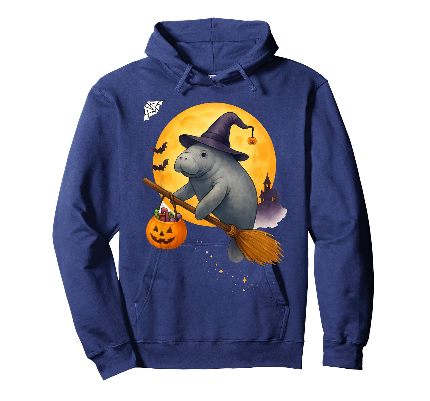 Manatee Witch Hat Pumpkin Halloween Costume Men Women T-Shirt