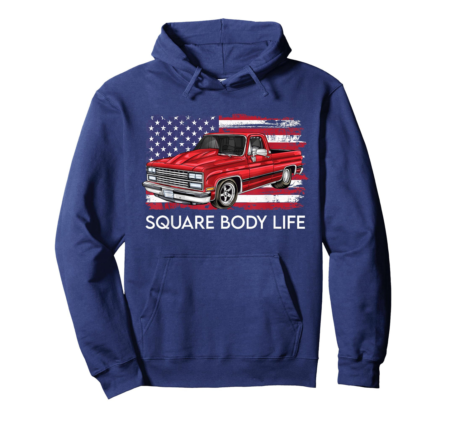 Square Body Life Truck Squarebody American Flag T-Shirt