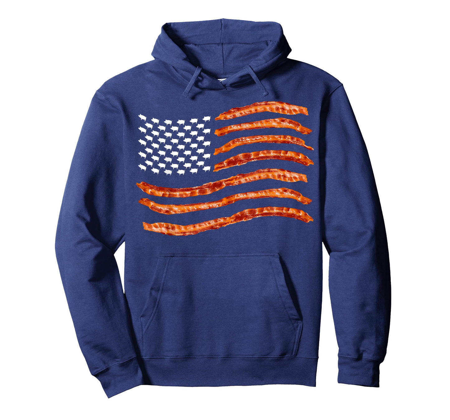 USA Bacon Flag | Cute US Dried Pigs Funny 4th of July Gift T-Shirt