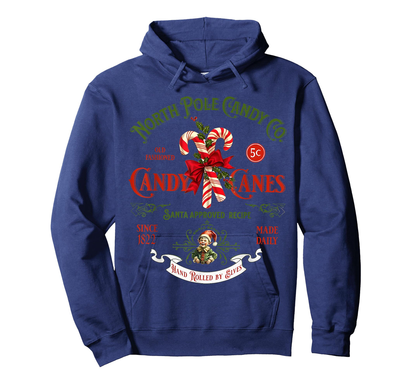 Christmas Retro Old Fashioned Candy Cane North Pole T-Shirt