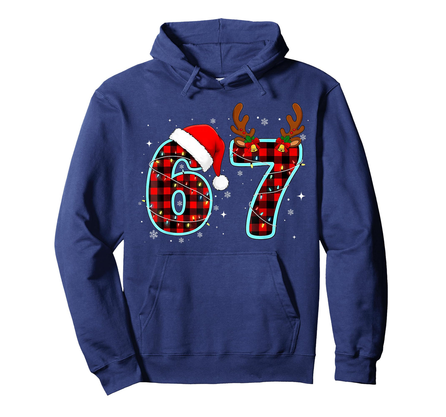 67 Meme Funny Christmas Red Plaid Xmas Pajamas Slang Kids T-Shirt