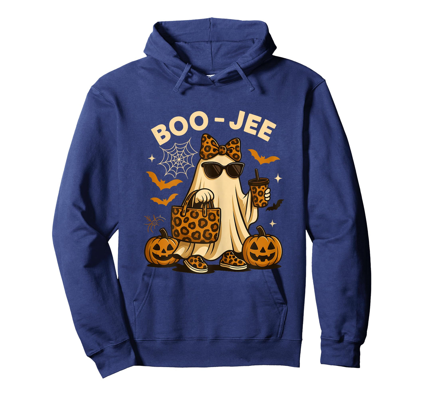 Halloween Shirts for Women Leopard Boo JEE Ghost with Coffee T-Shirt