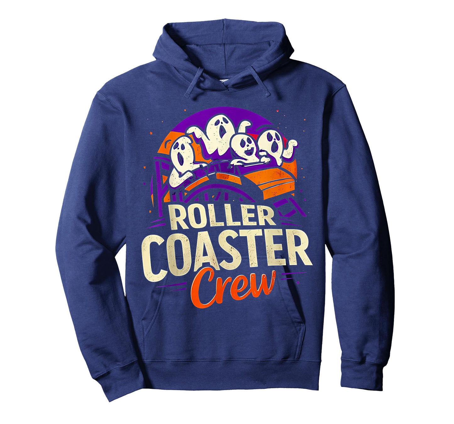 Roller Coaster Boo Crew Funny Halloween Ghost Amusement Park T-Shirt