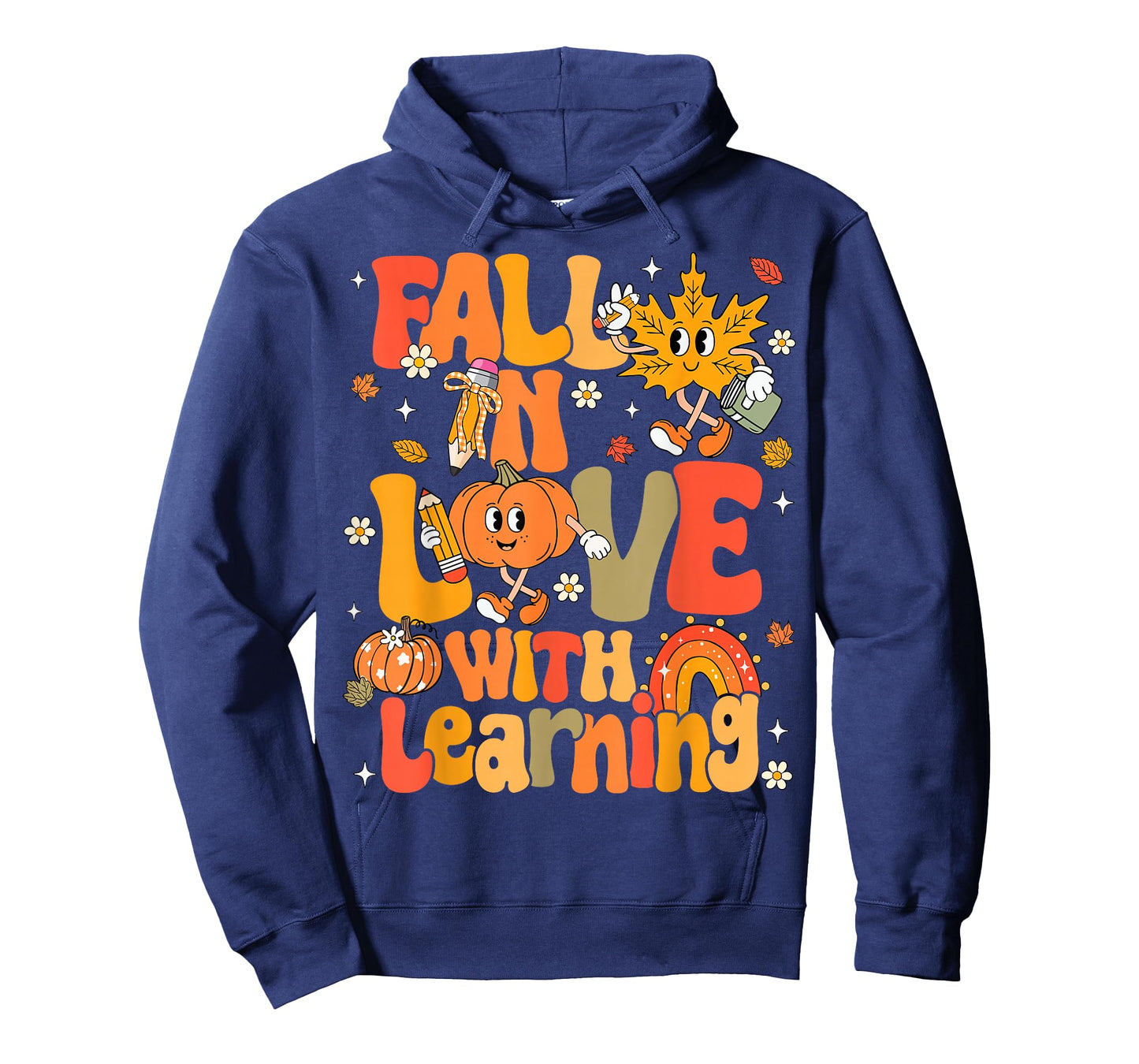 Fall In Love With Learning Autumn Thanksgiving Pumpkin Kids T-Shirt