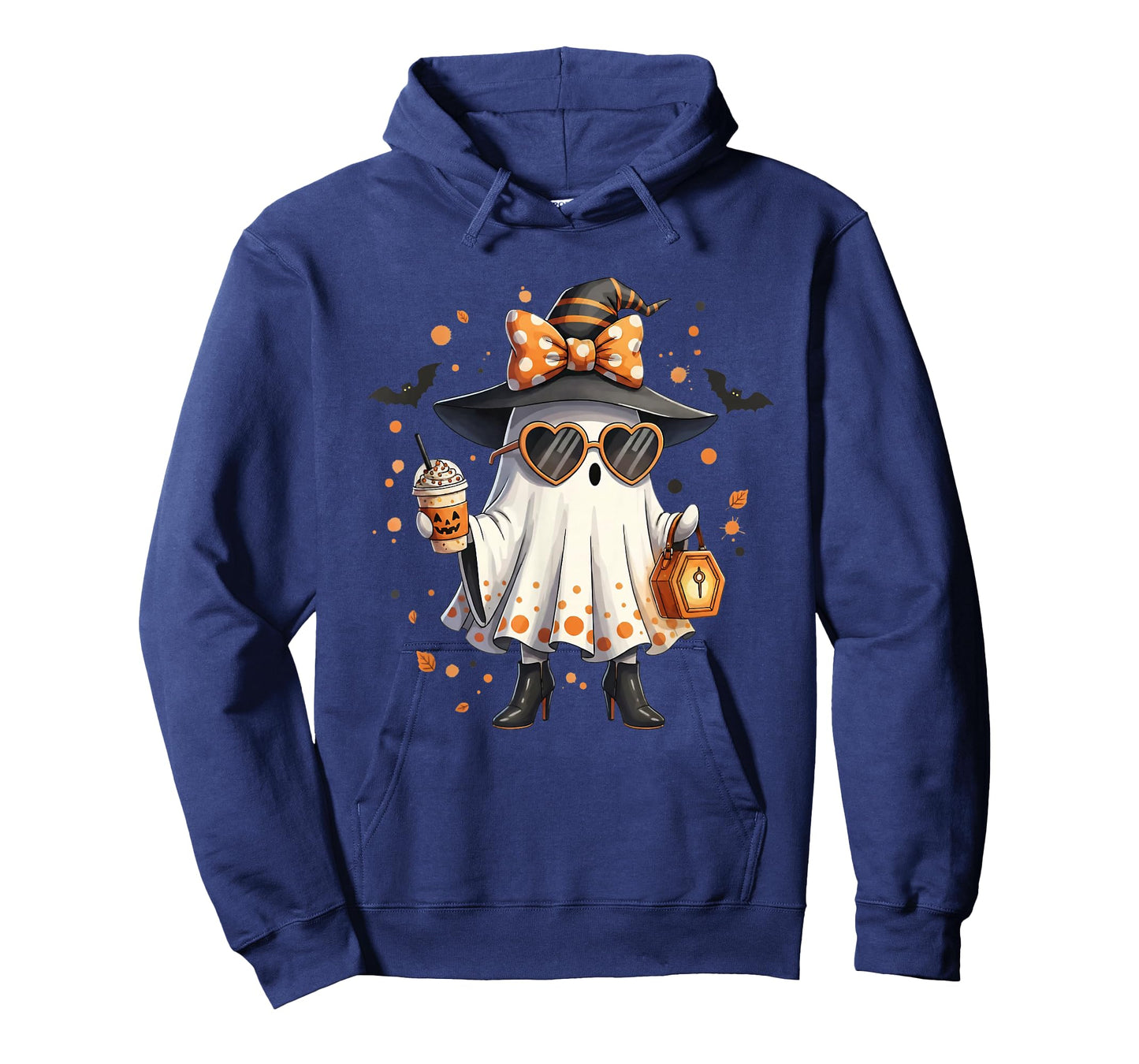 Cute Boujee Ghost Witch Hat Bow Halloween Coffee Fall Autumn T-Shirt