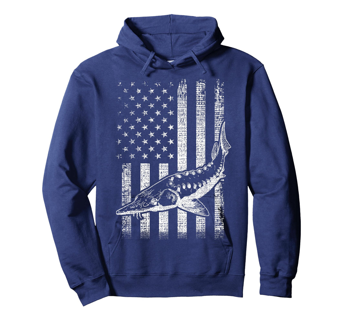 Retro vintage American Sturgeon flag distressed fisherman T-Shirt