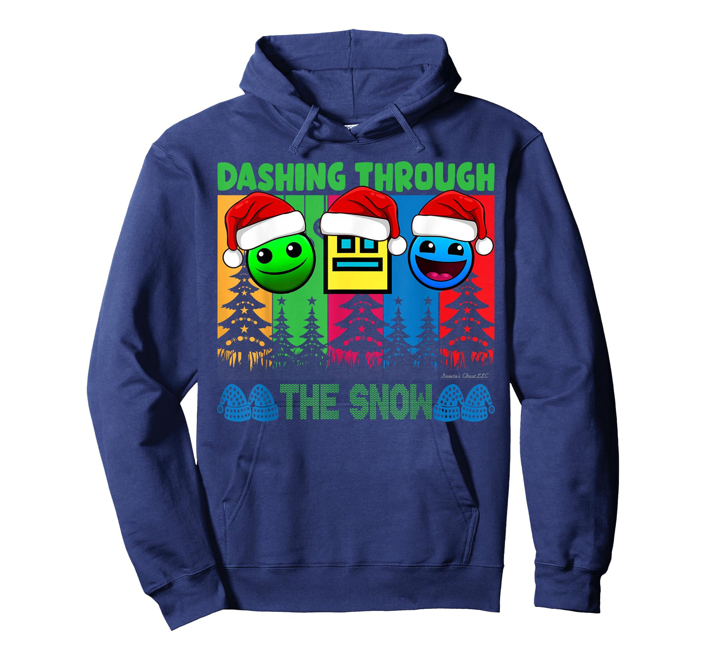 Geometry Dashing Through The Snow Sleep Dash Game Christmas T-Shirt
