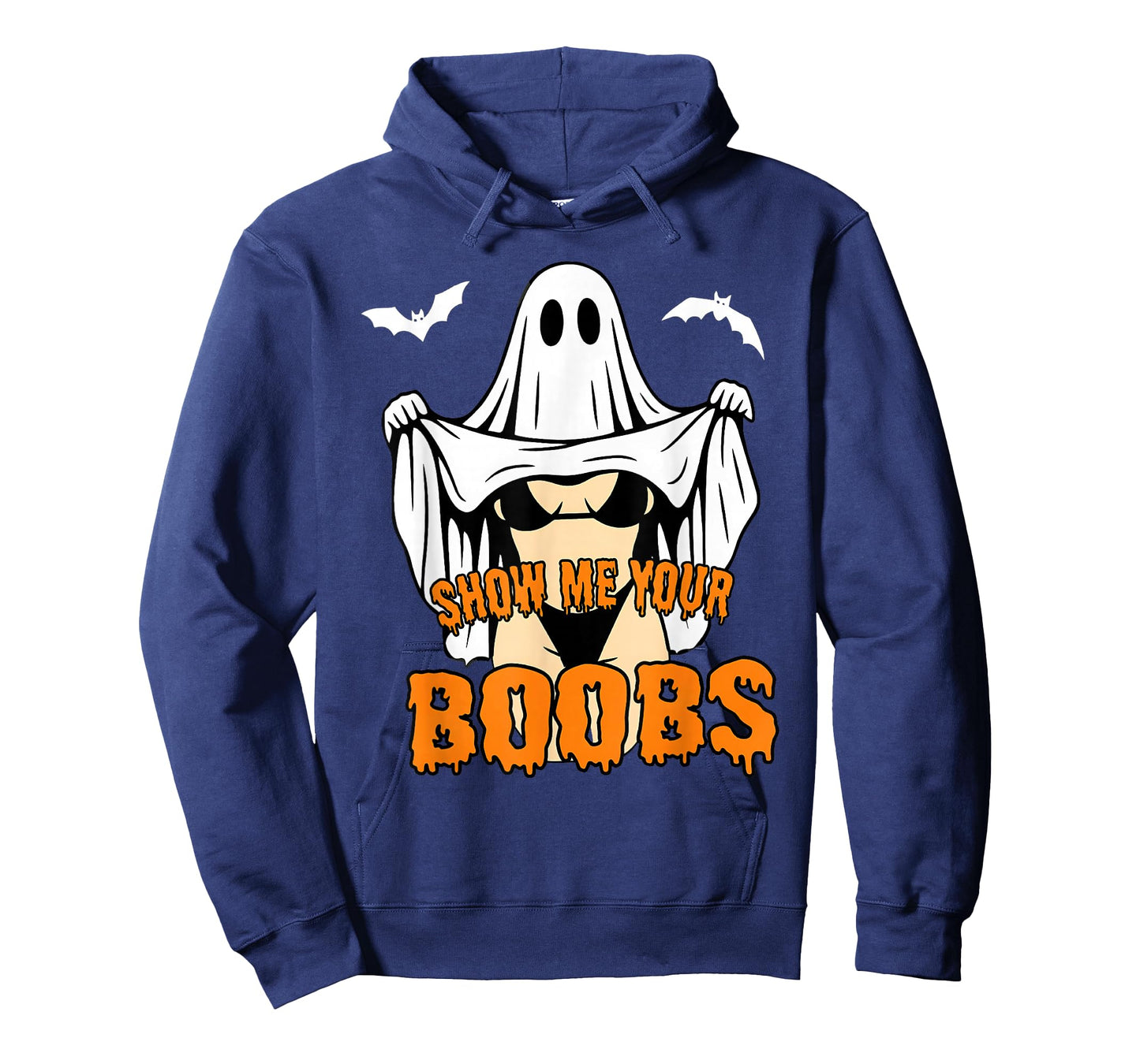 Show Me Your Boobs Funny Ghost Spooky Season Happy Halloween T-Shirt