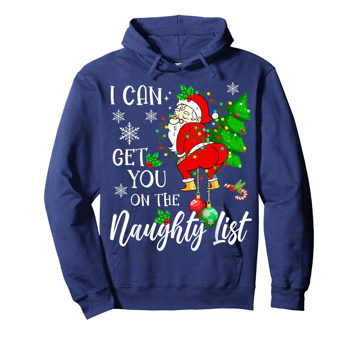 I Can Get You on the Naughty List Funny Santa Claus Xmas T-Shirt