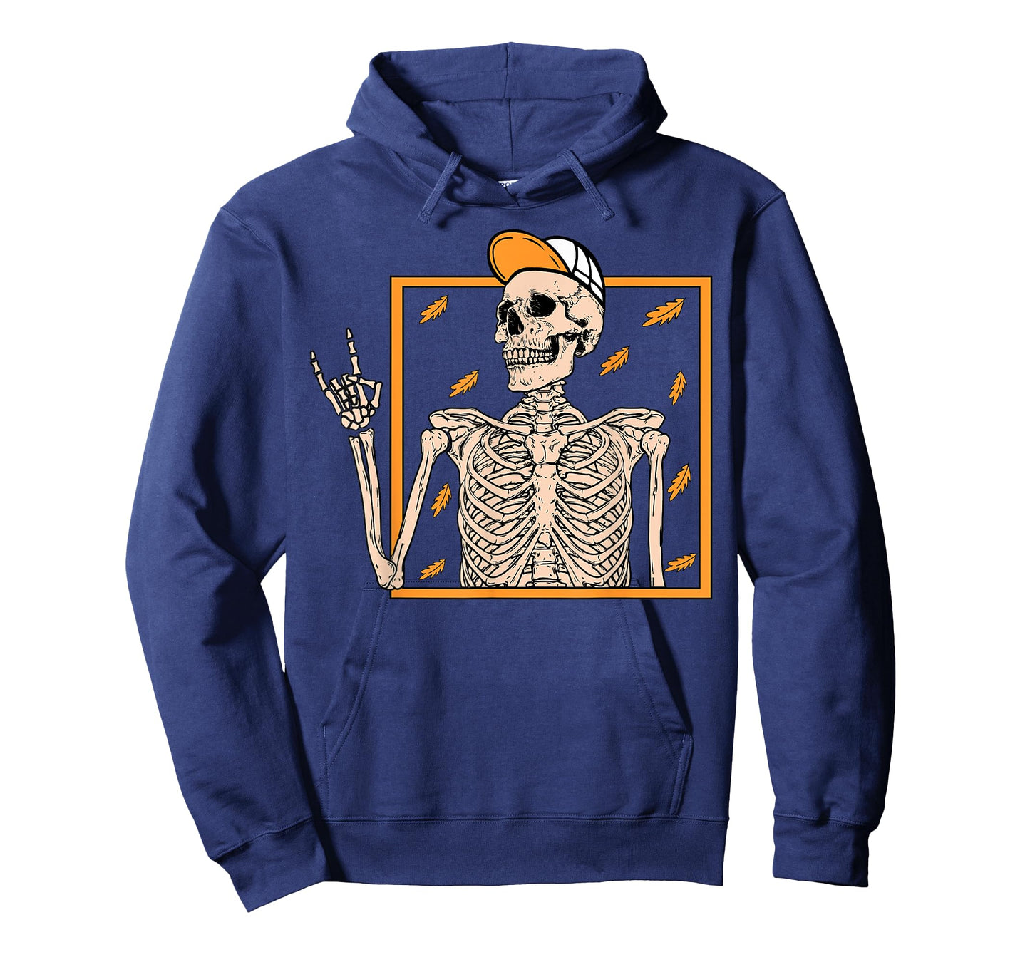 Vintage Halloween Skeleton Rock On Hand Skeleton Men Boys T-Shirt